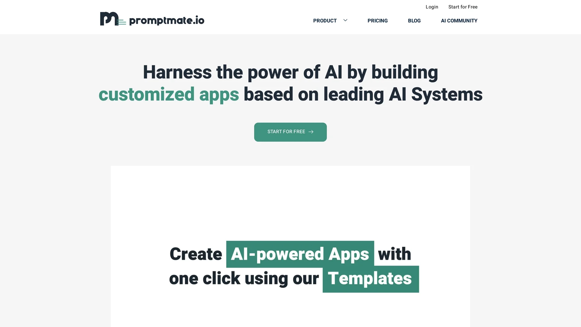 promptmate homepage