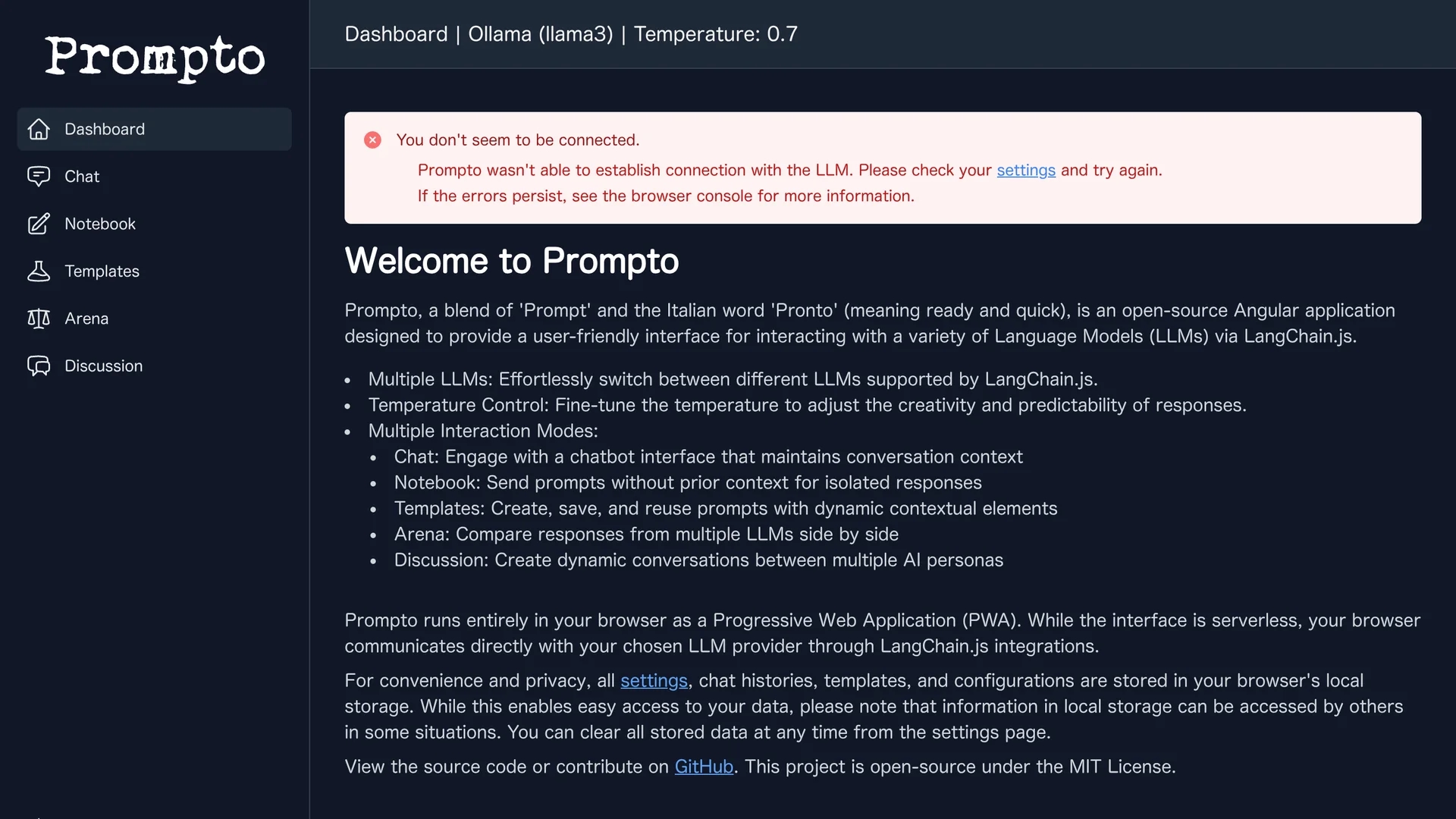 prompto homepage