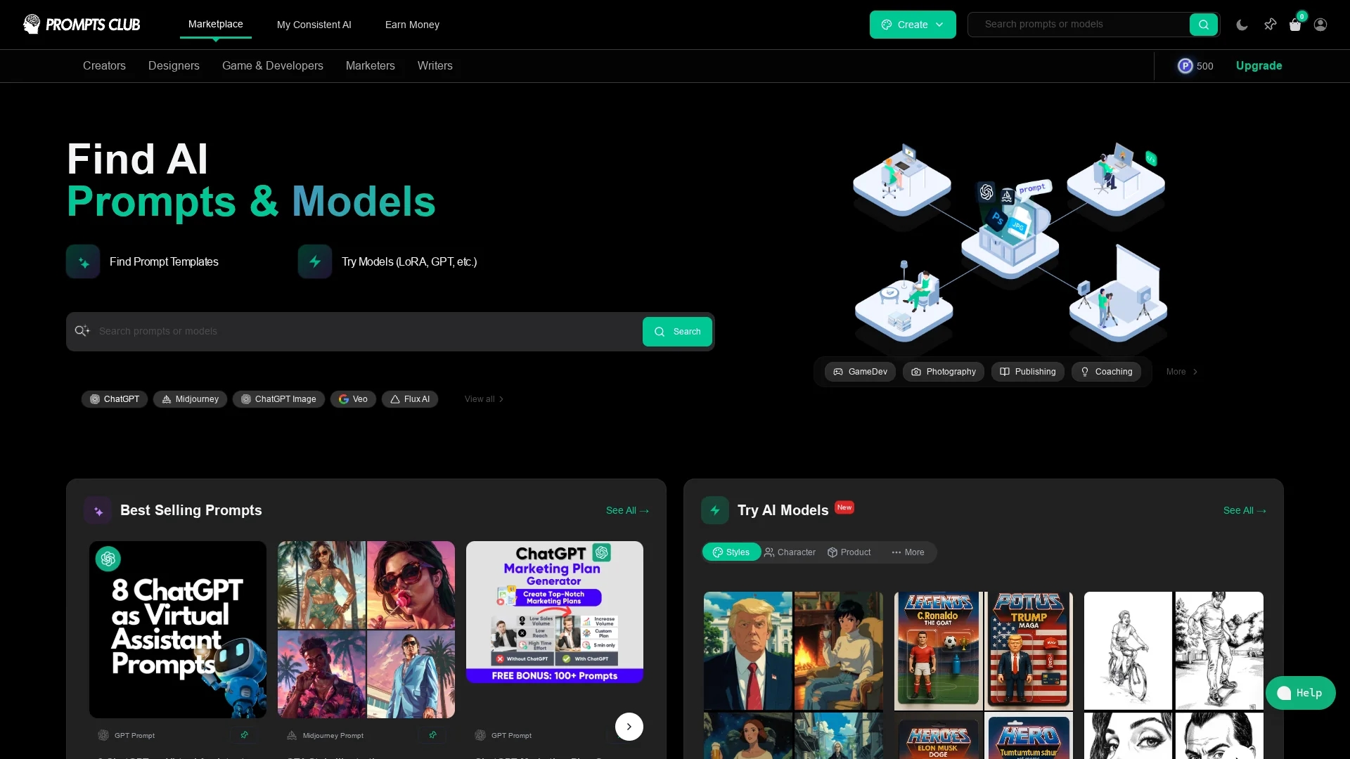 prompts-club homepage