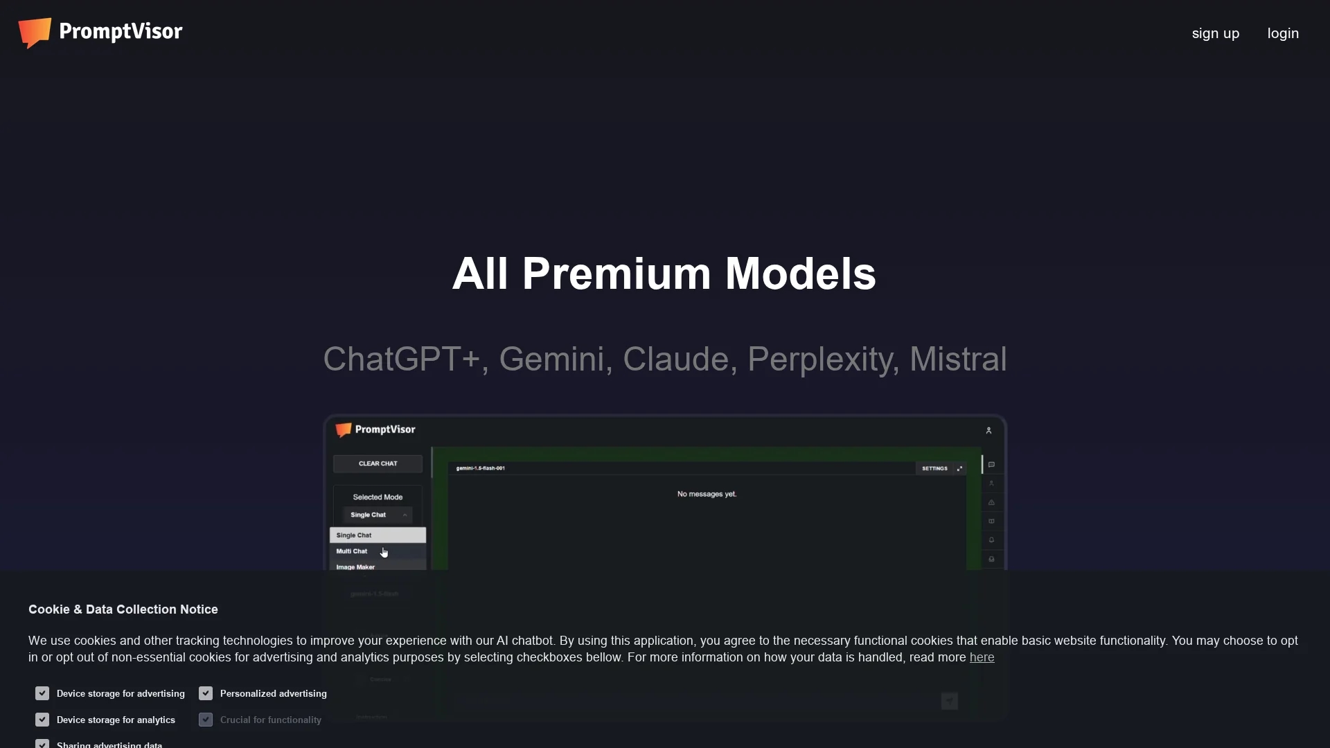 promptvisor homepage