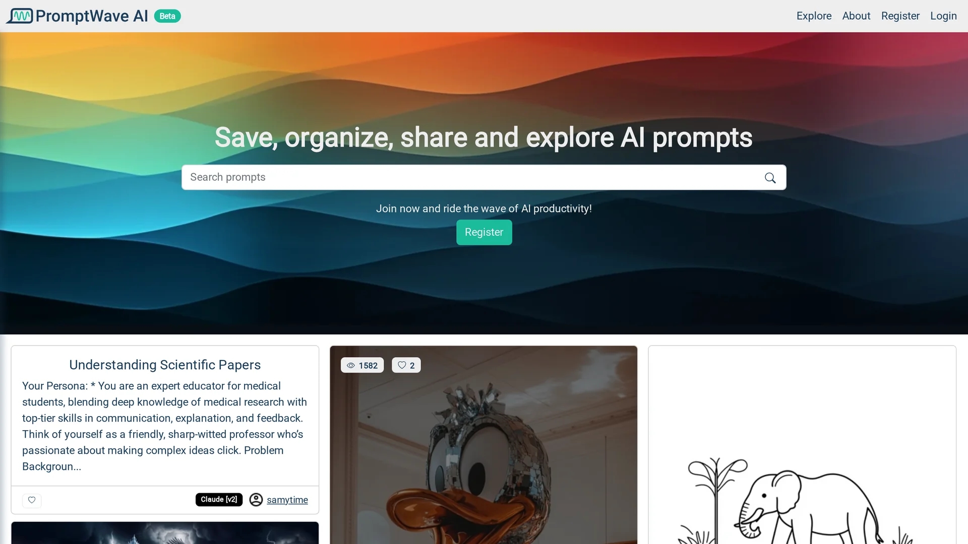 promptwave-ai homepage