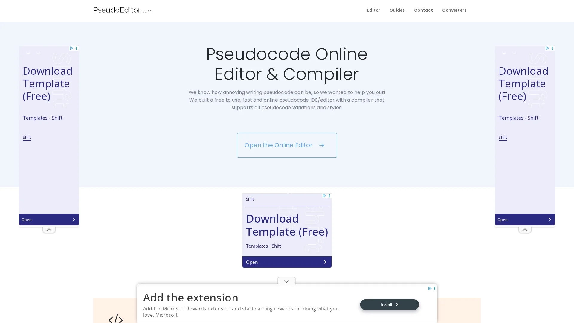 pseudoeditor homepage