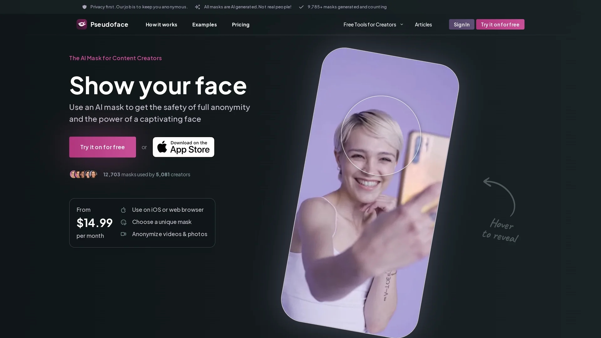 pseudoface homepage