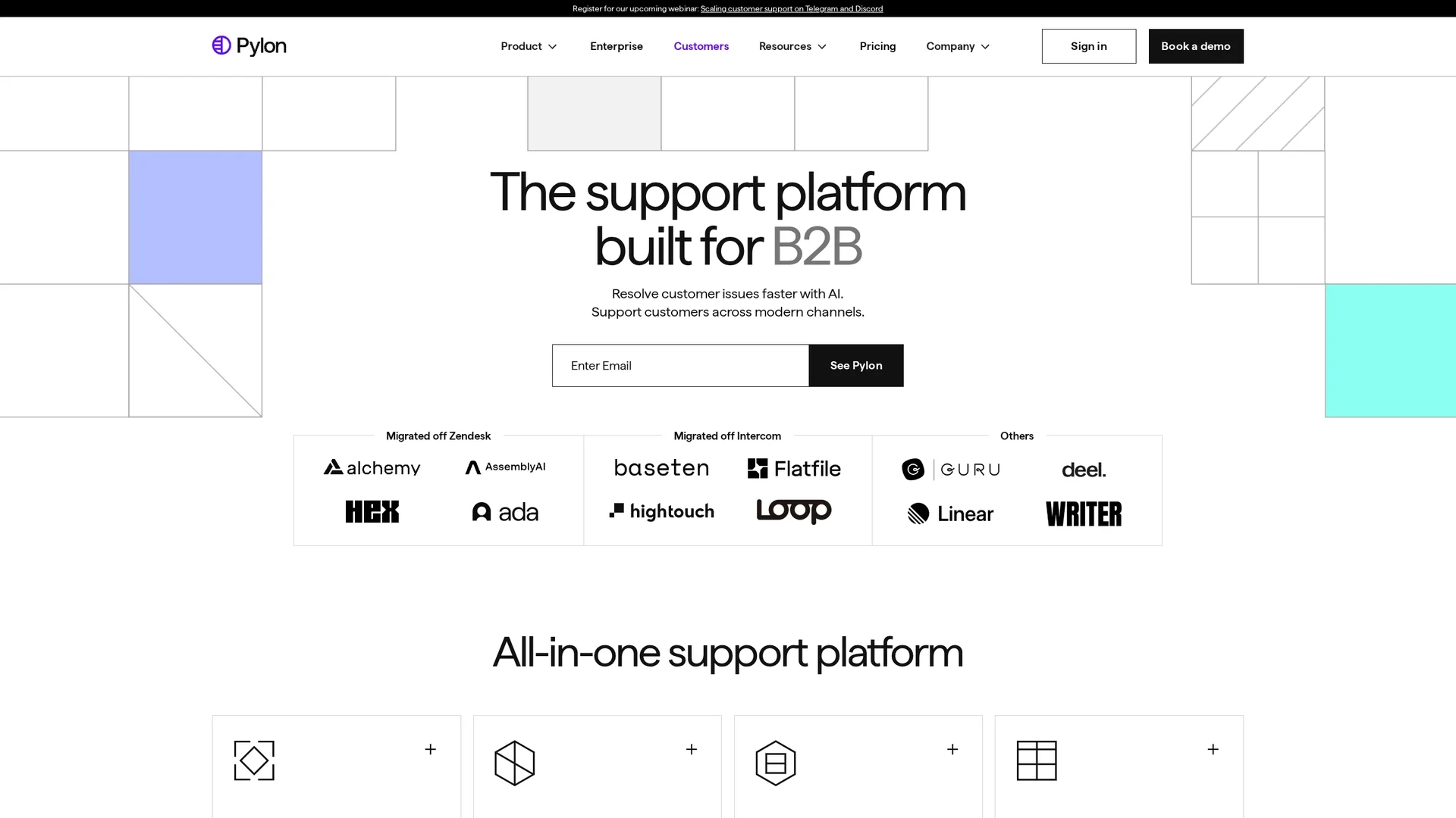 pylon homepage
