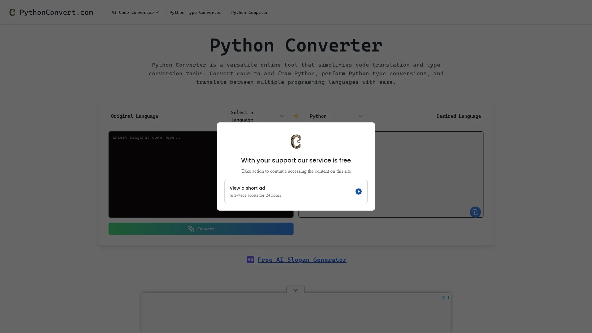 python-converter homepage