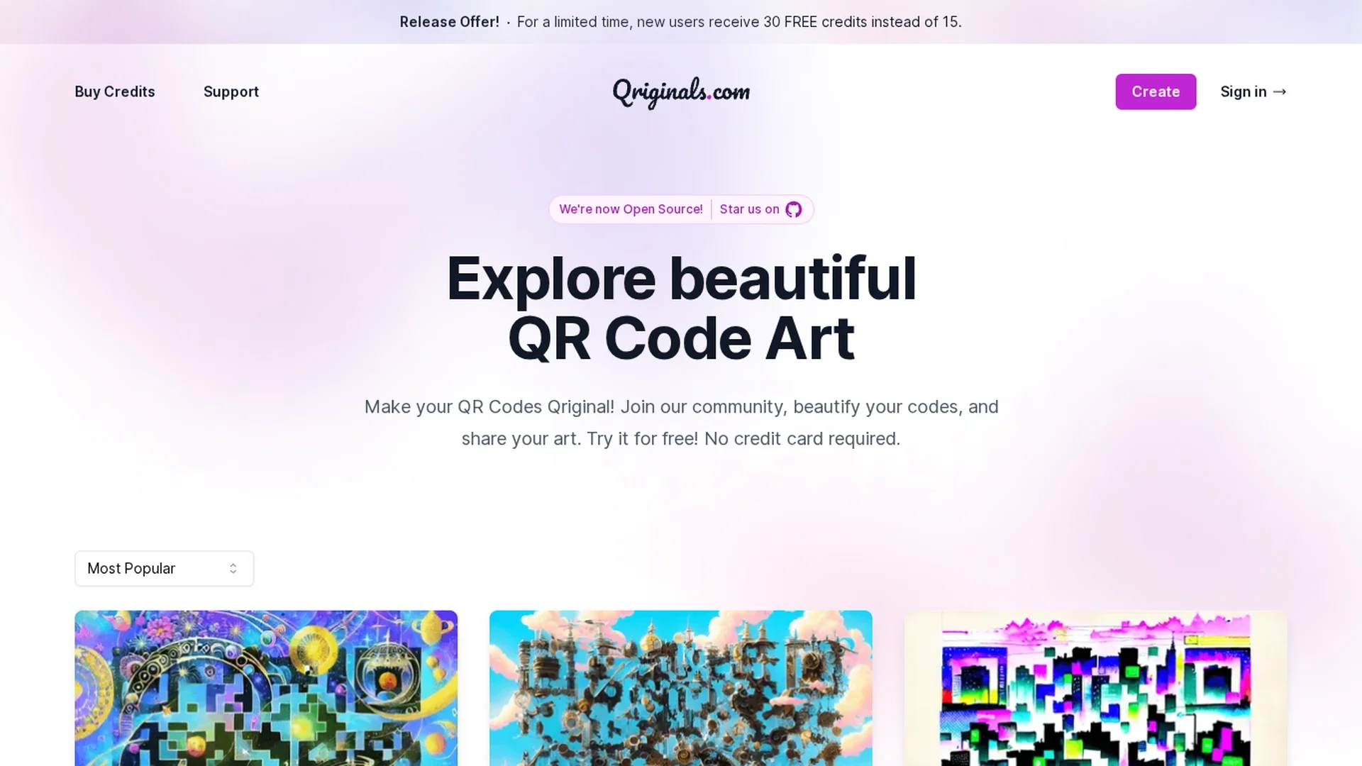 qriginals homepage