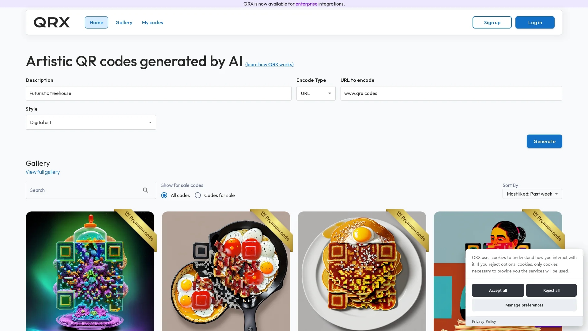 qrx-codes homepage