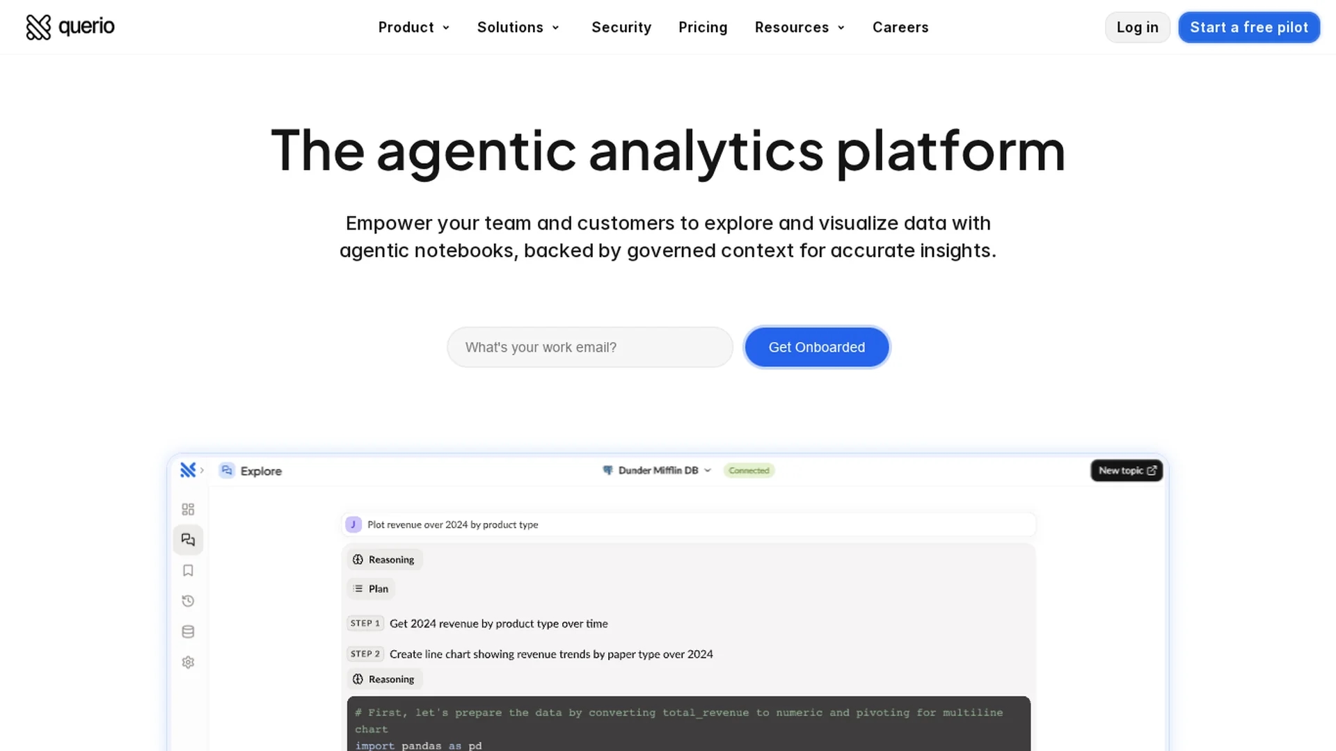 querio-1-0 homepage