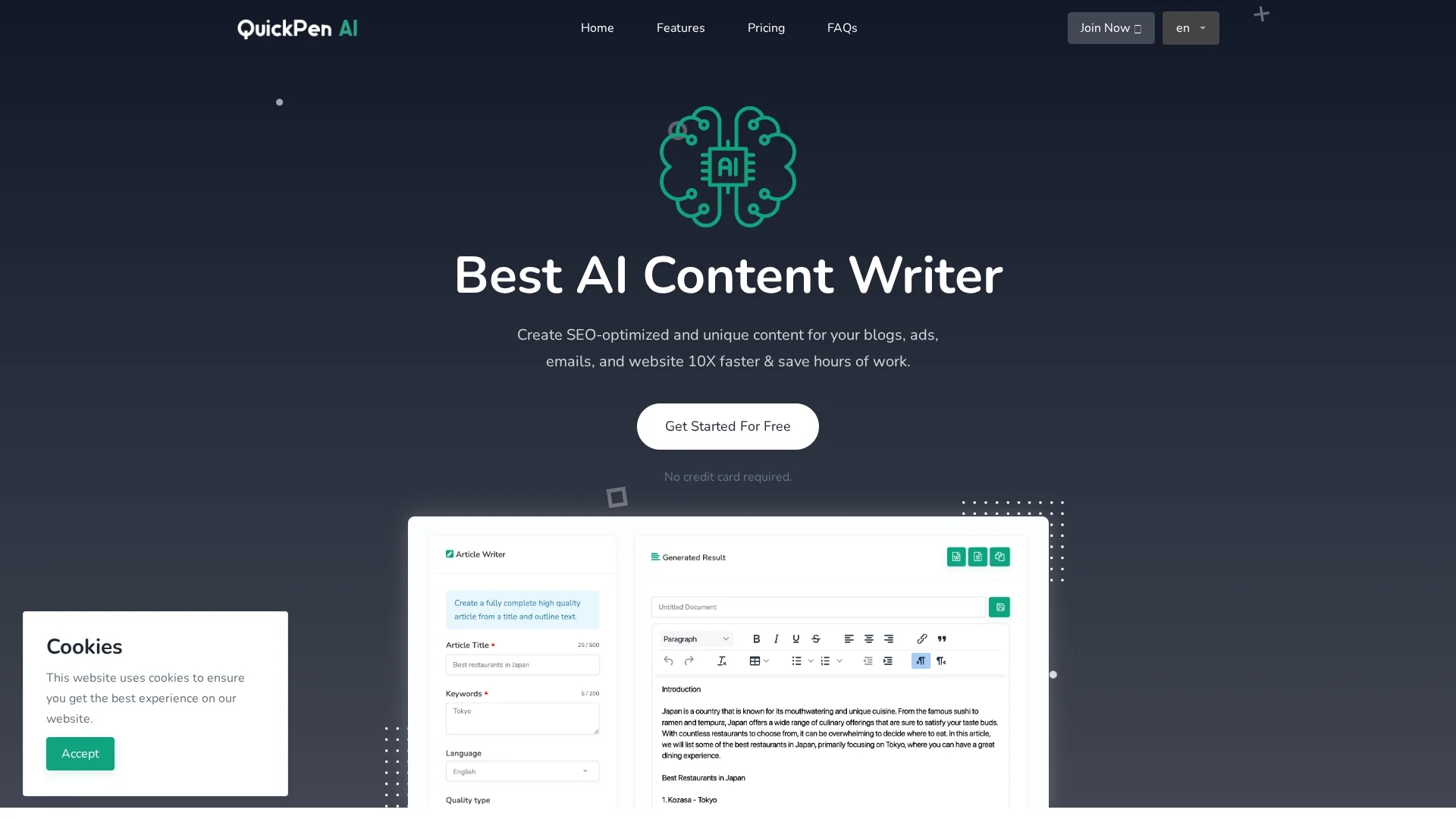 quickpenai homepage