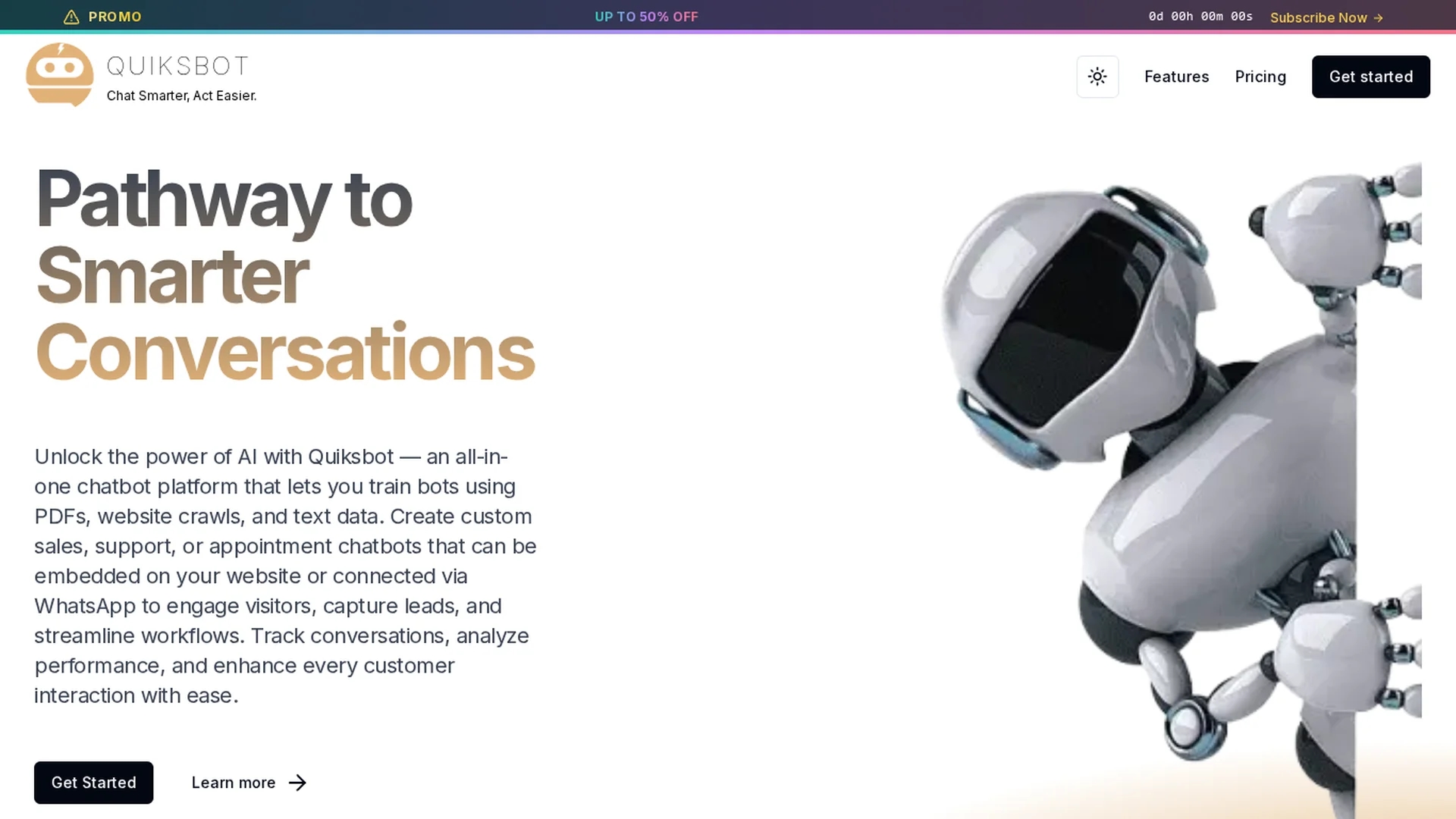 quiksbot homepage