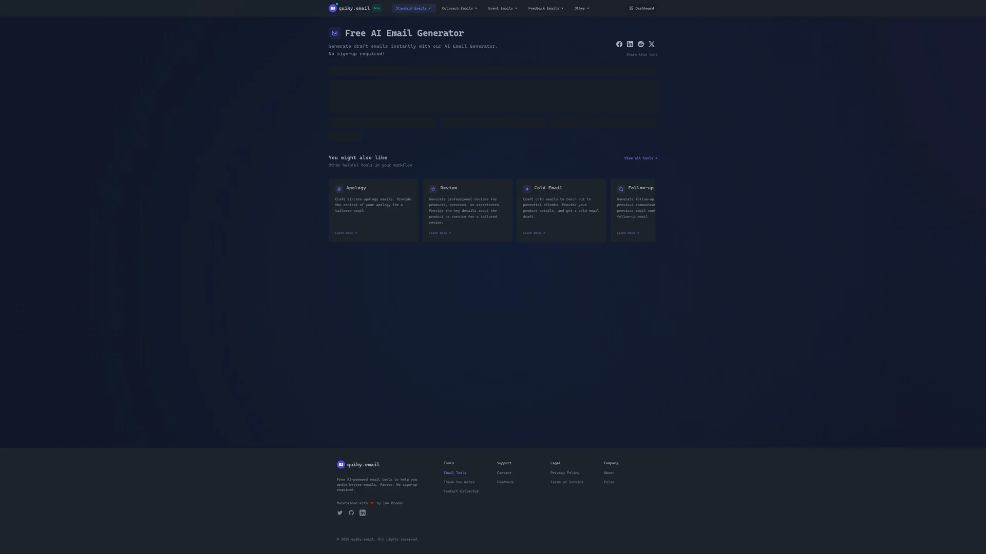 quiky homepage