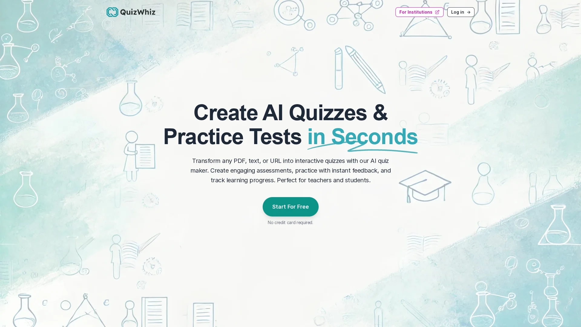 quizwhiz homepage