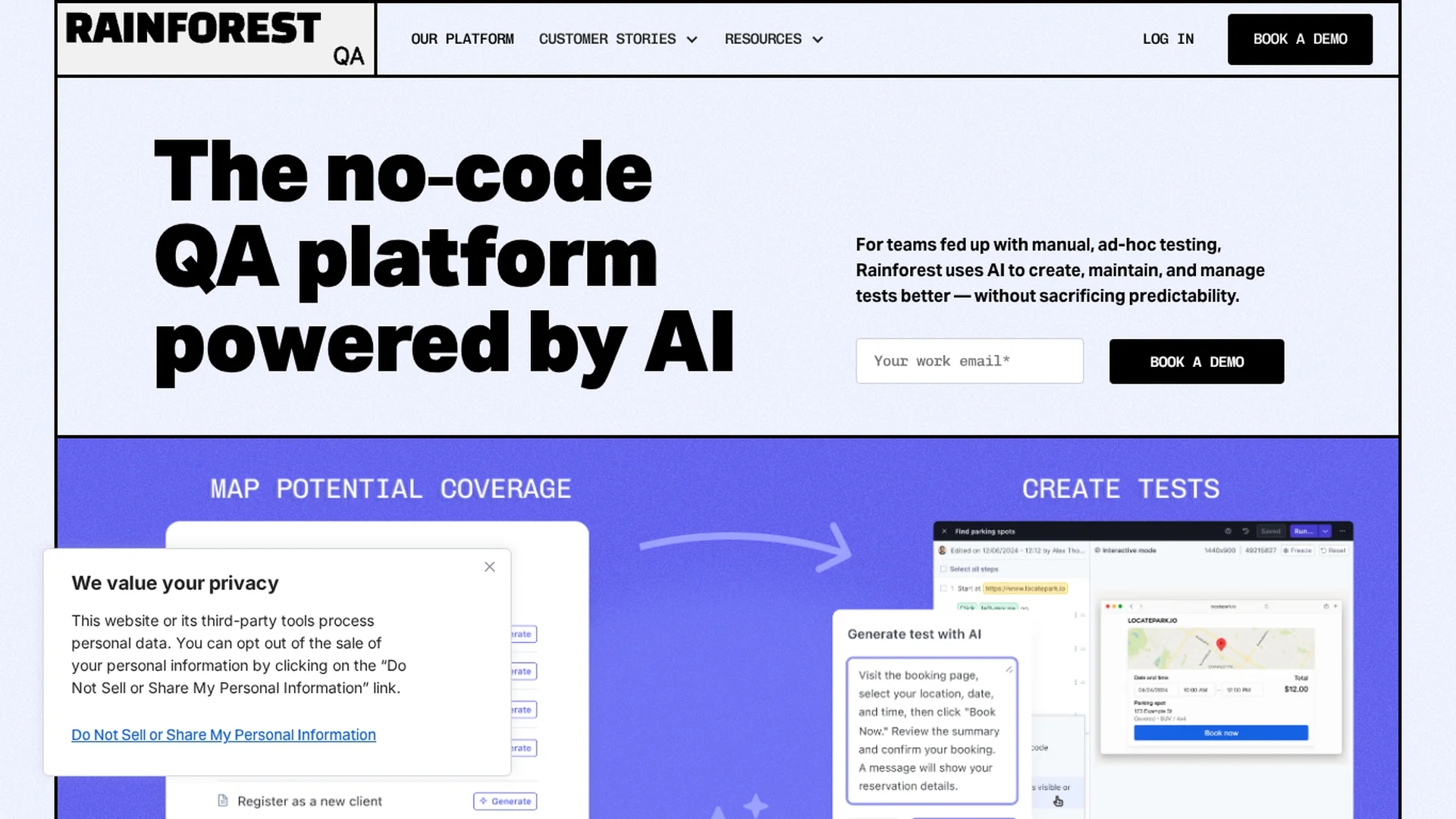 rainforest-qa homepage