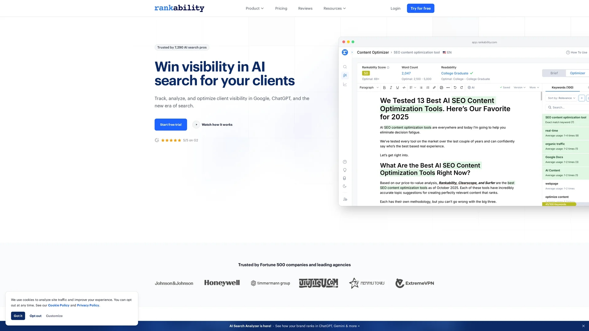 rankability homepage