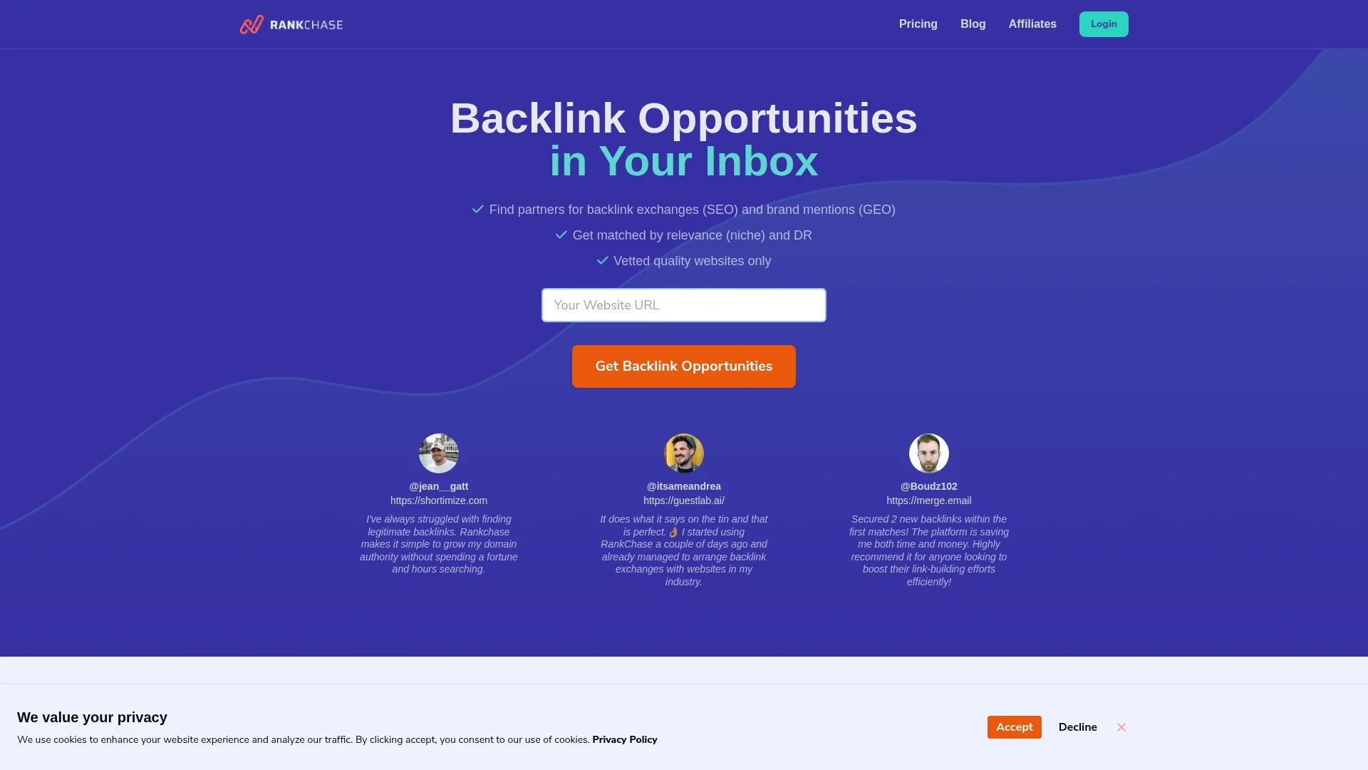 rankchase homepage