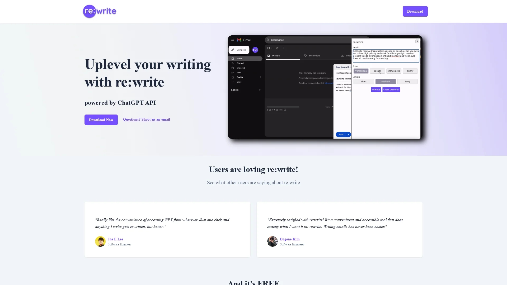 re-write homepage