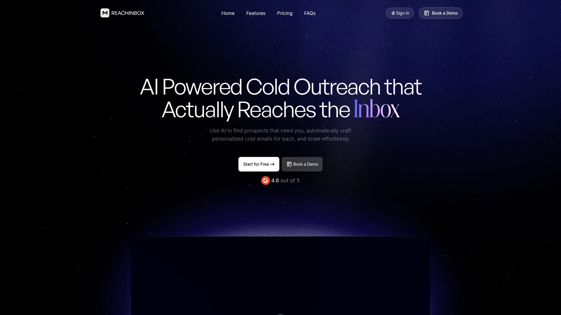 reachinbox homepage