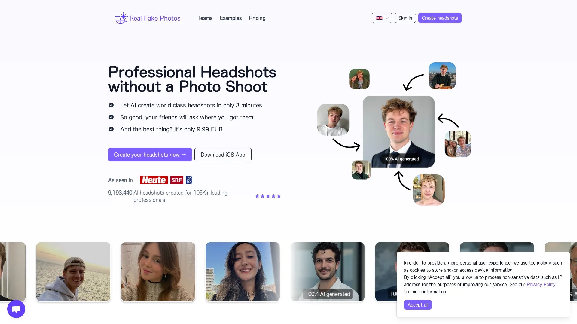 realfake homepage