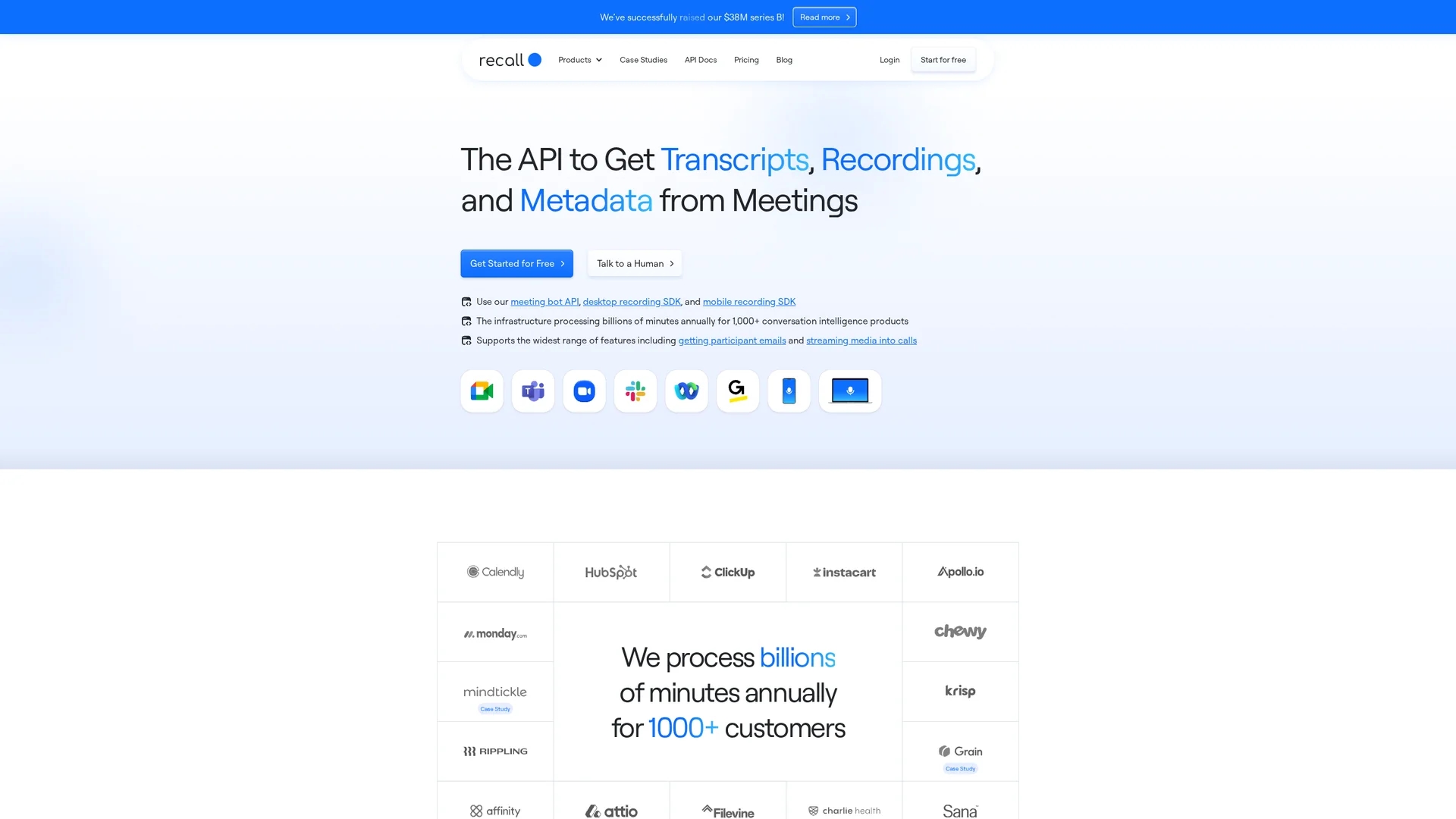 recall-ai homepage