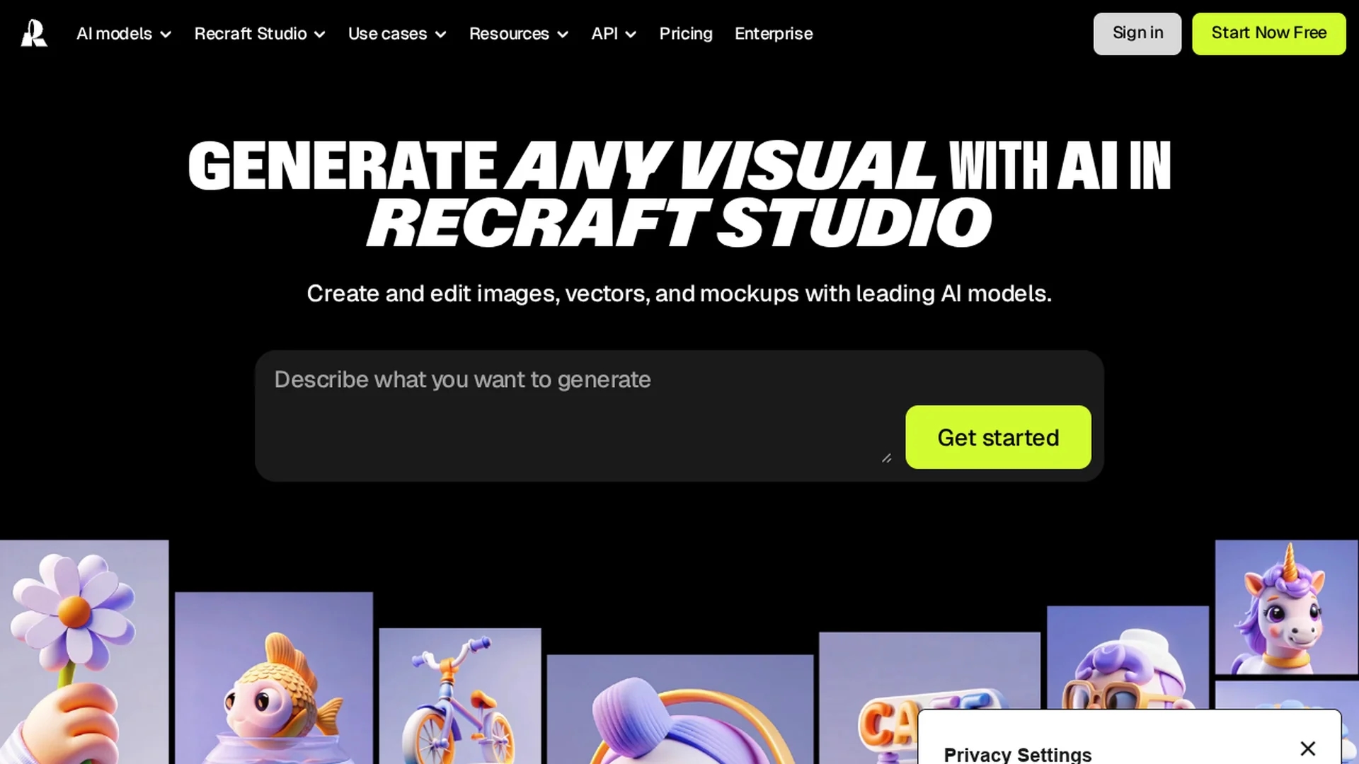recraft homepage