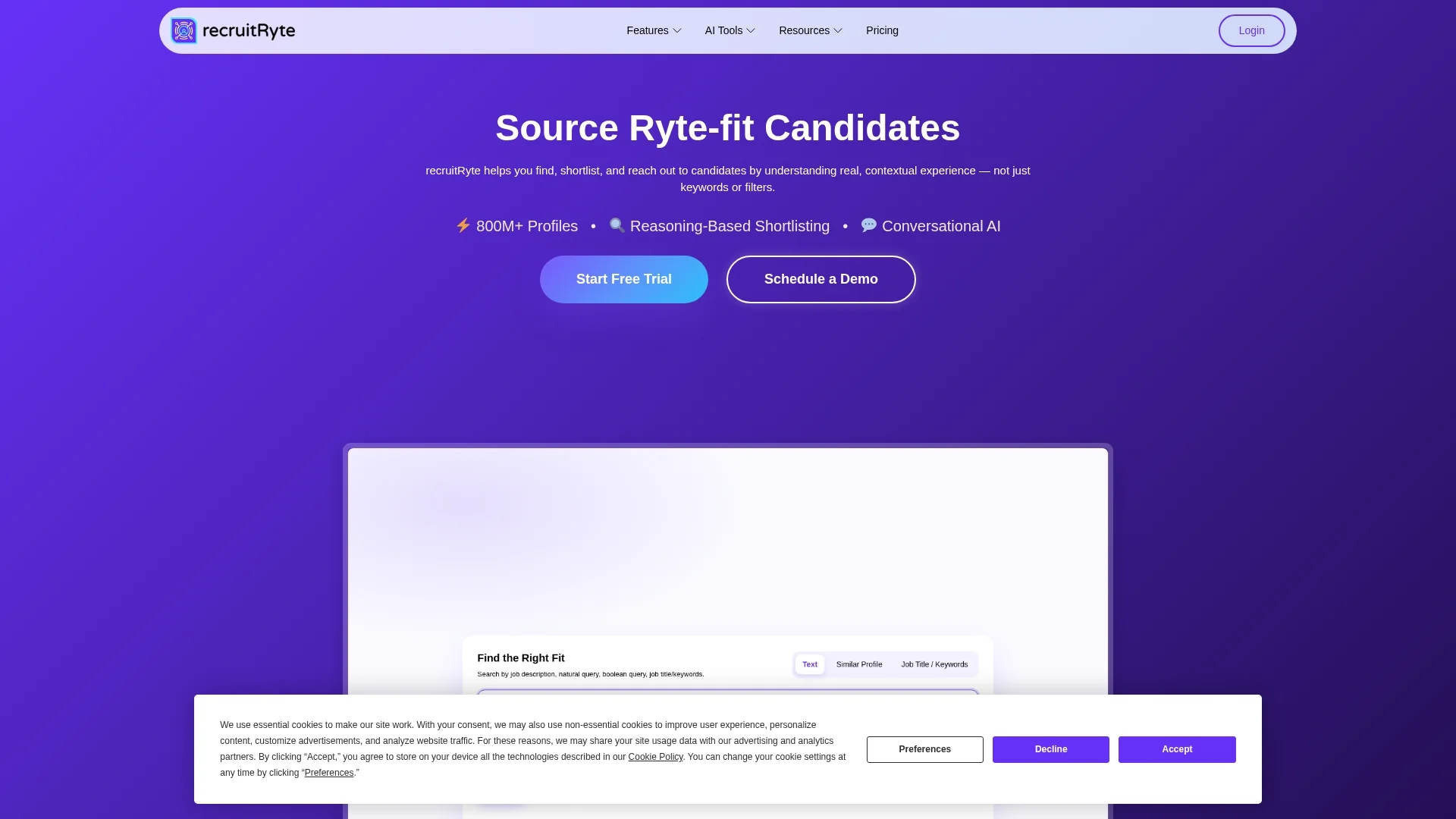 recruitryte homepage