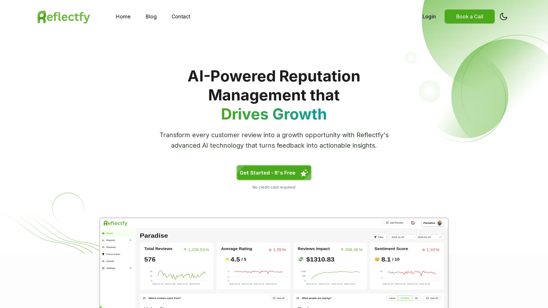 reflectfy homepage