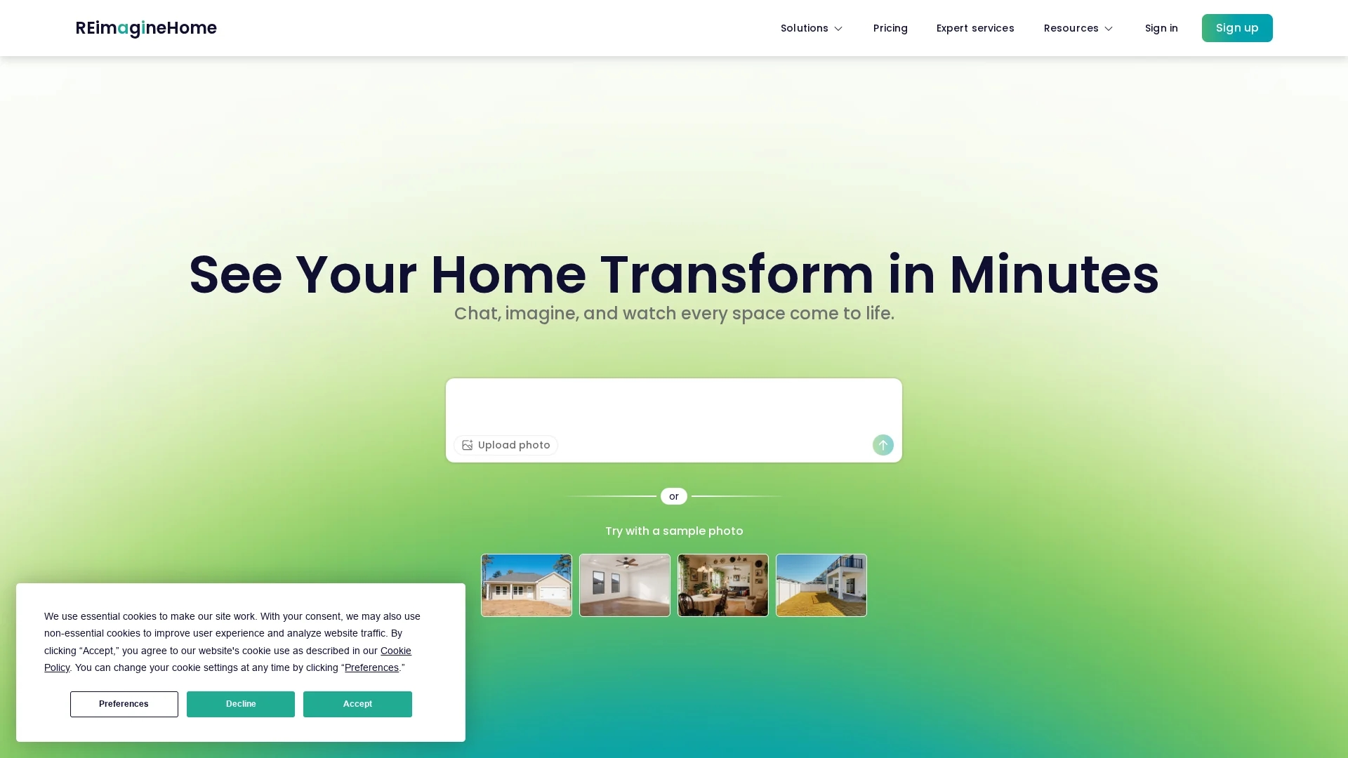 reimagine-home homepage