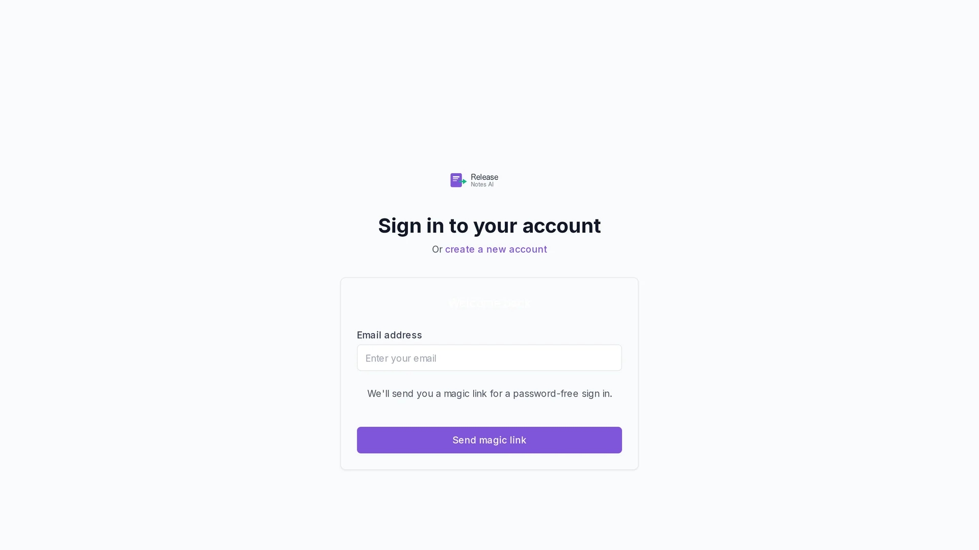 releasenote-ai homepage