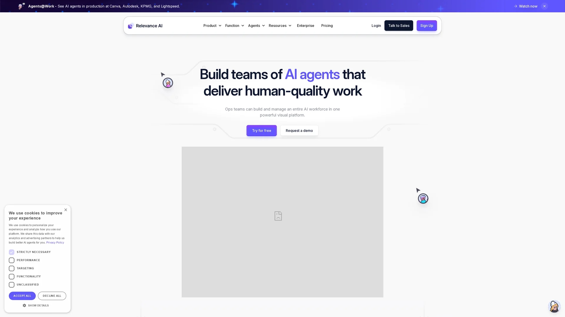 relevance-ai homepage