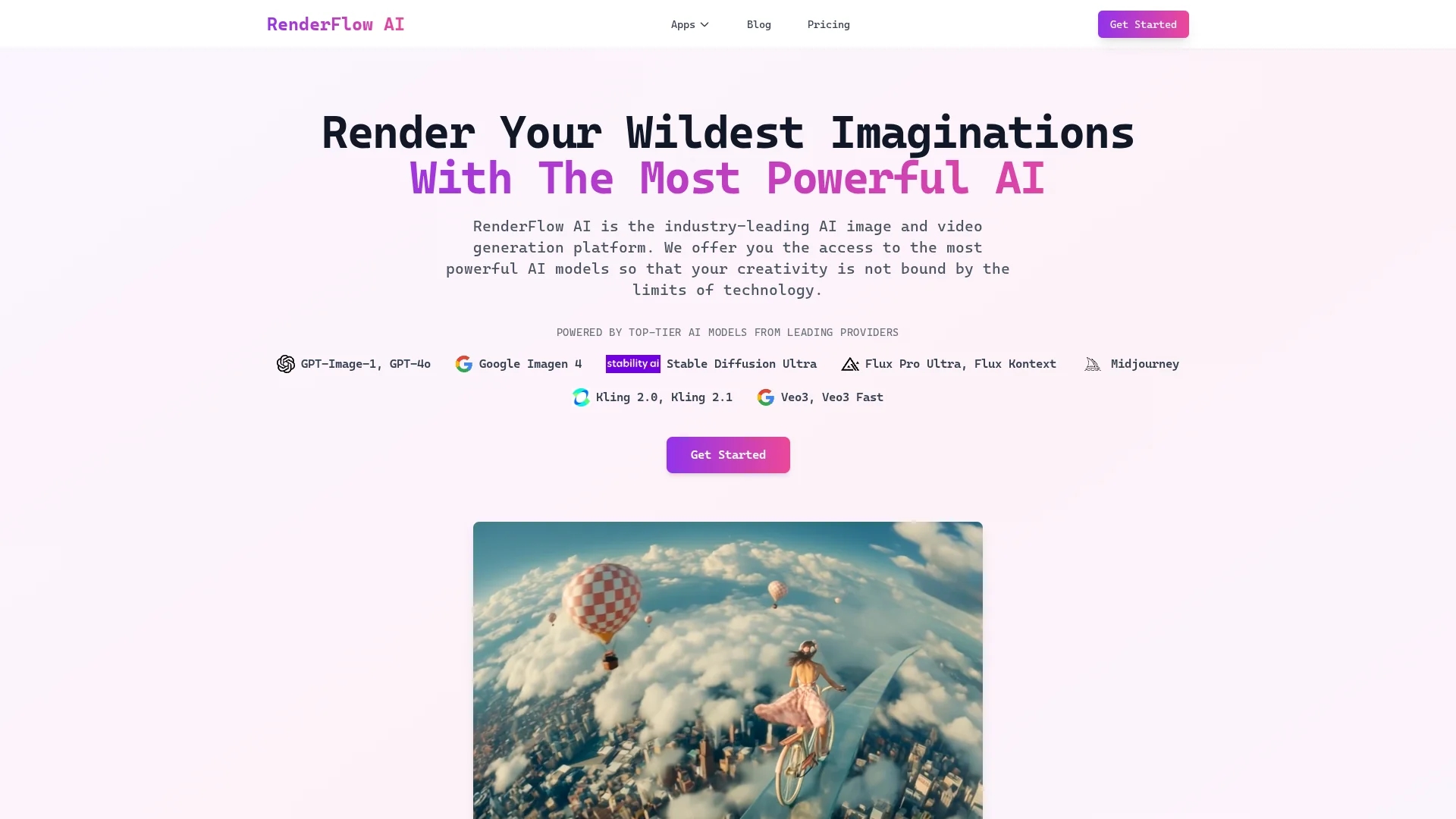 renderflow-ai homepage