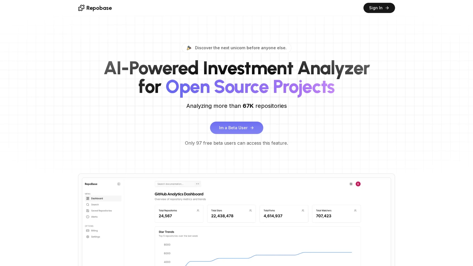 repobase homepage