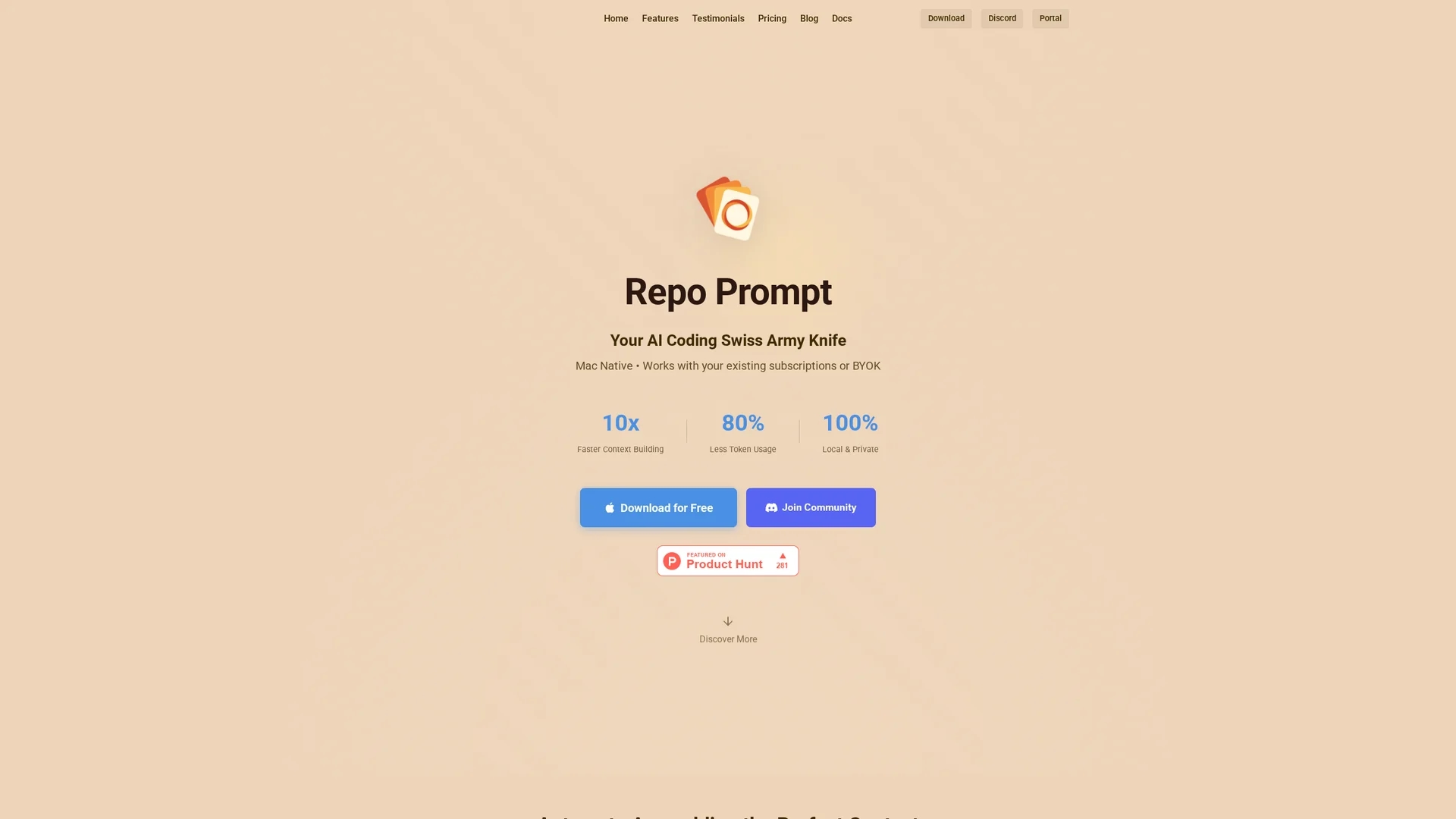 repoprompt homepage