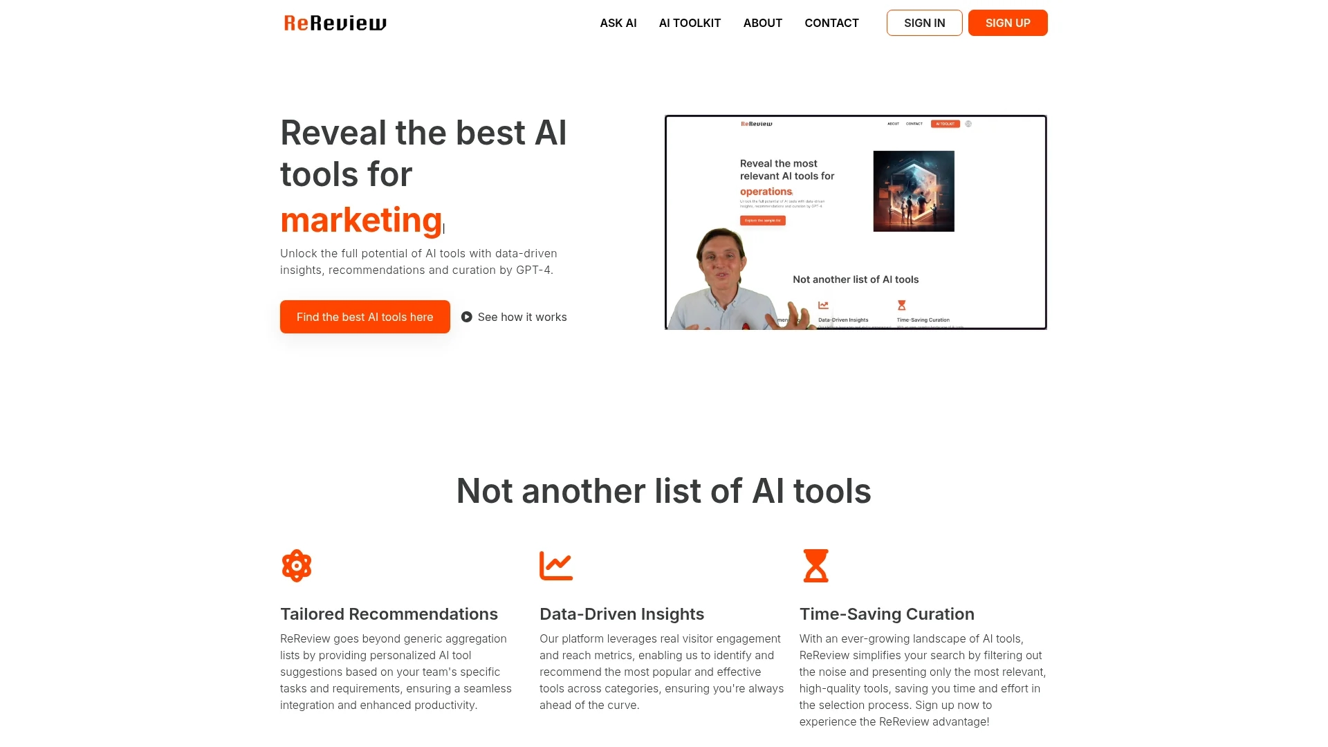 rereview-ai homepage