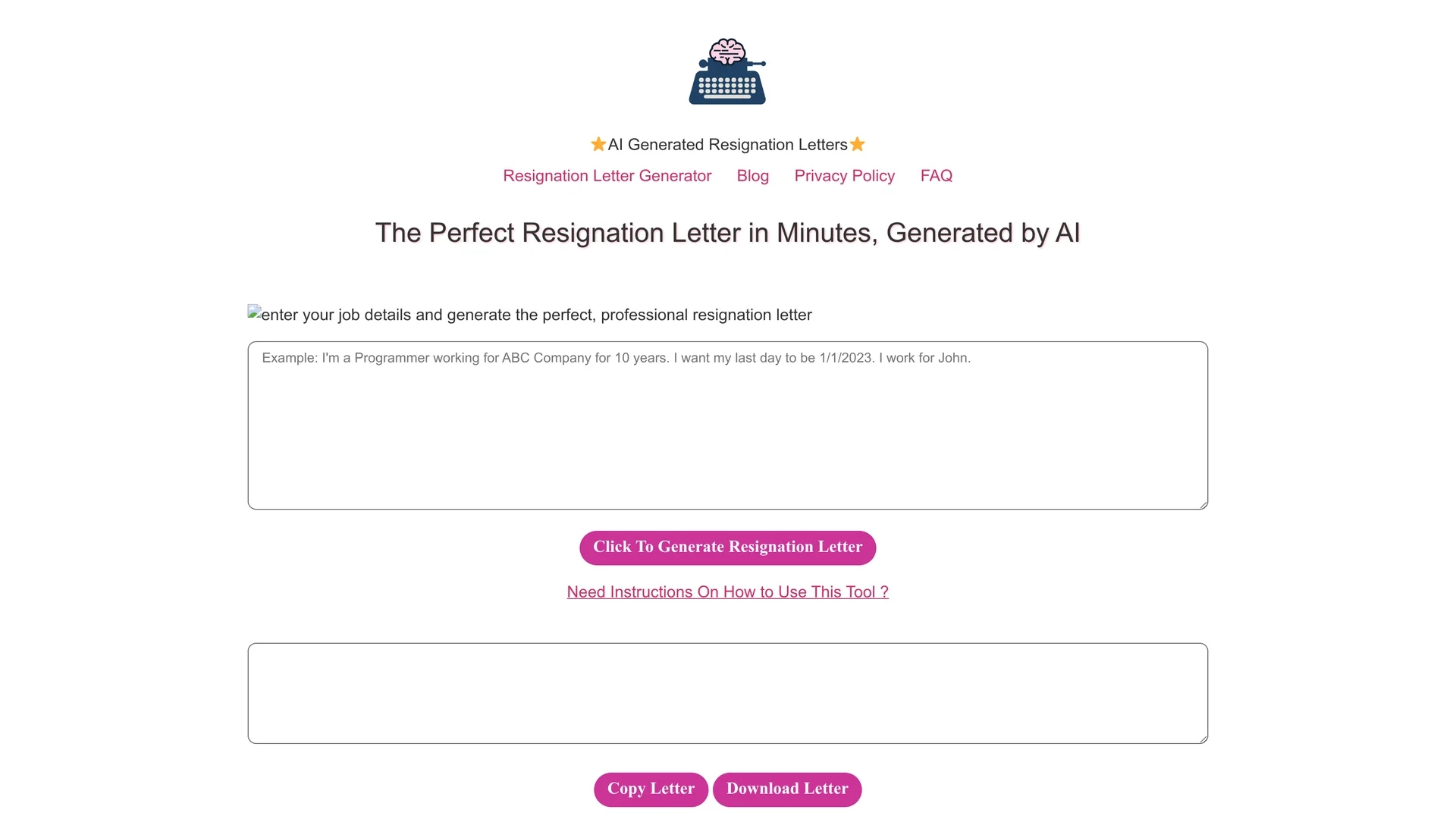 resign-ai homepage