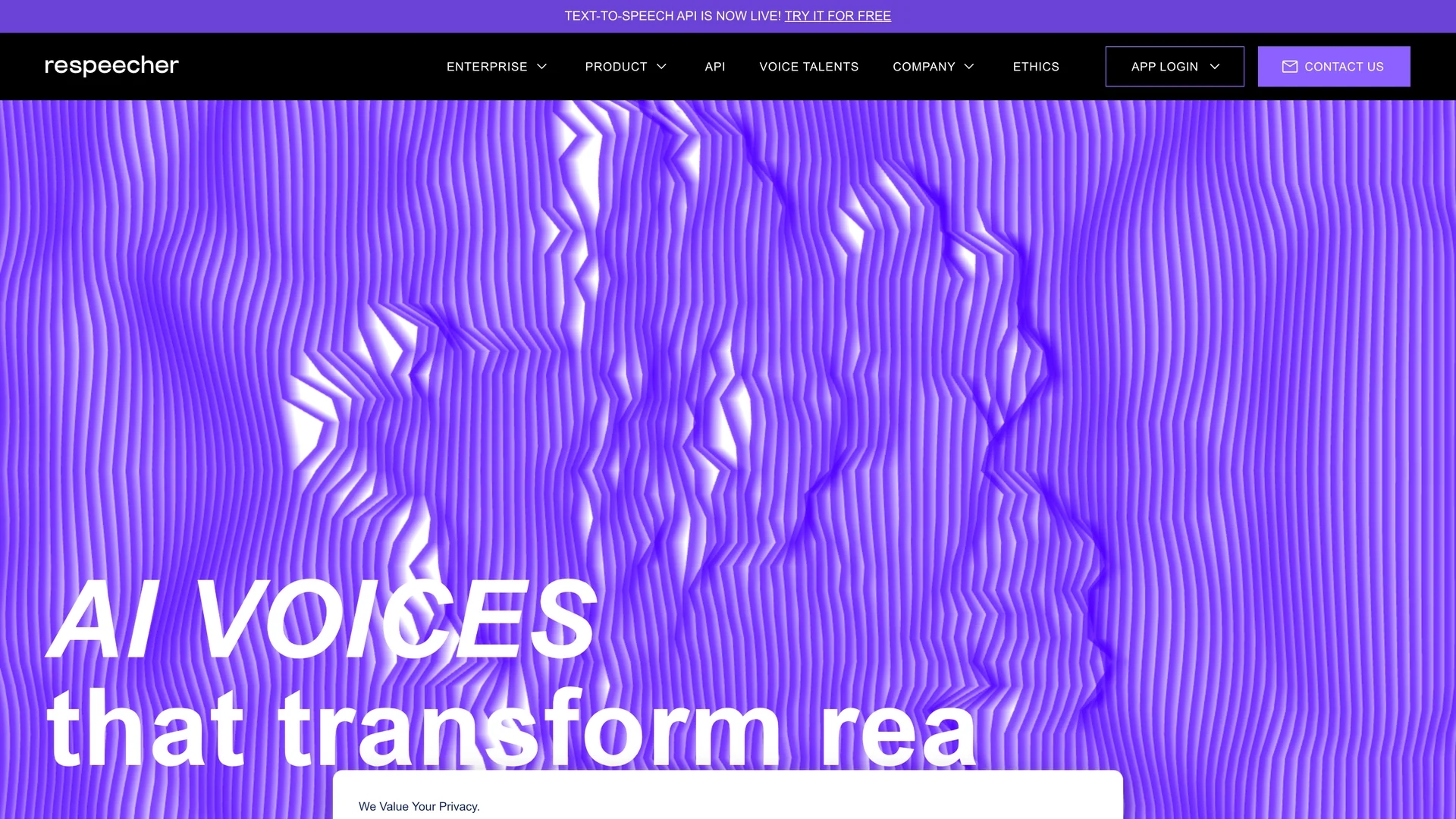 respeecher homepage