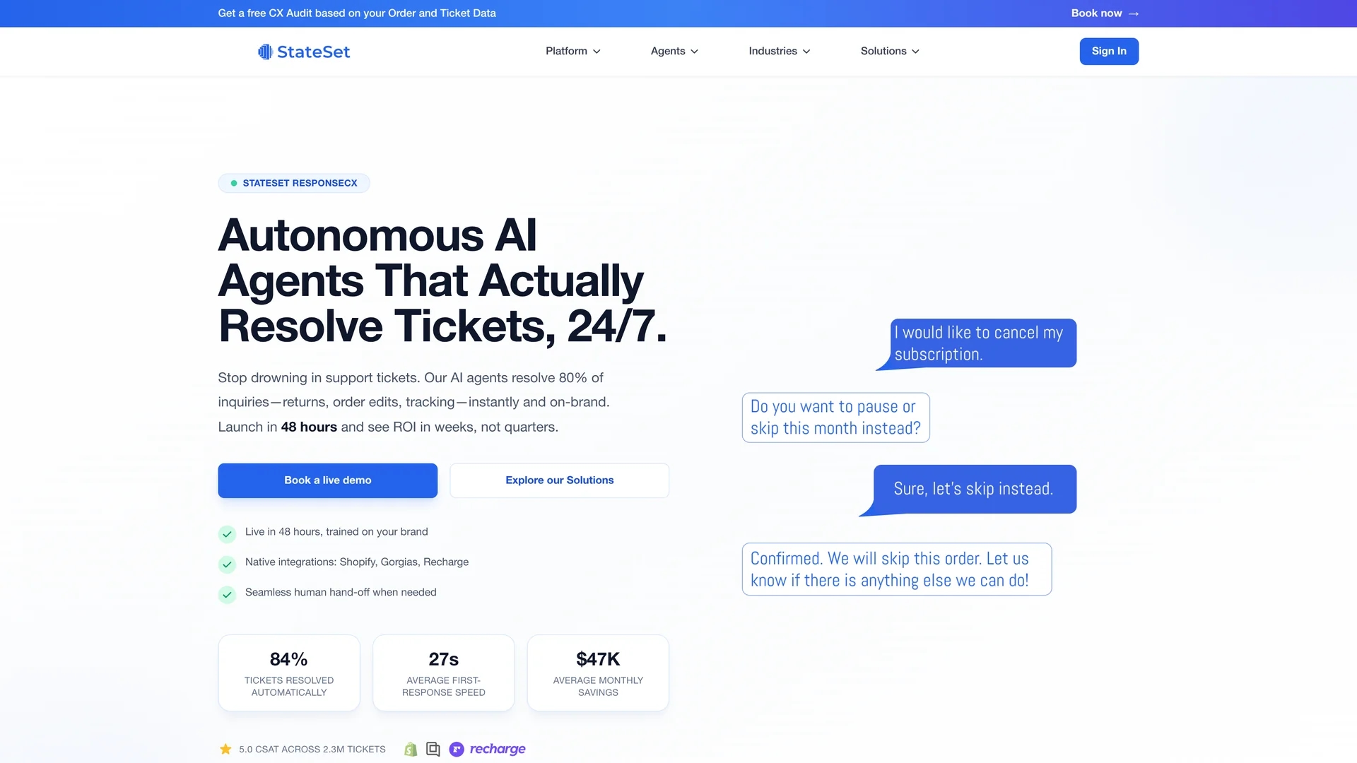 response-cx homepage