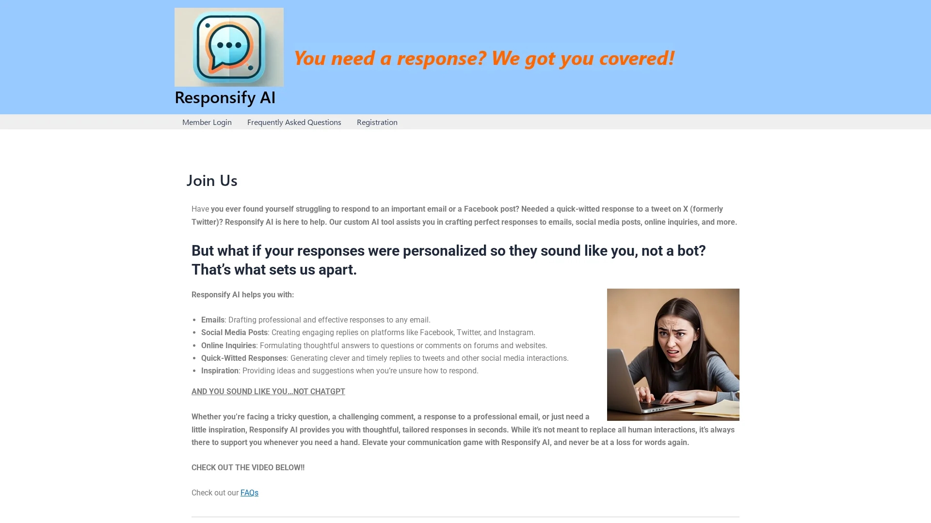 responsify-ai homepage