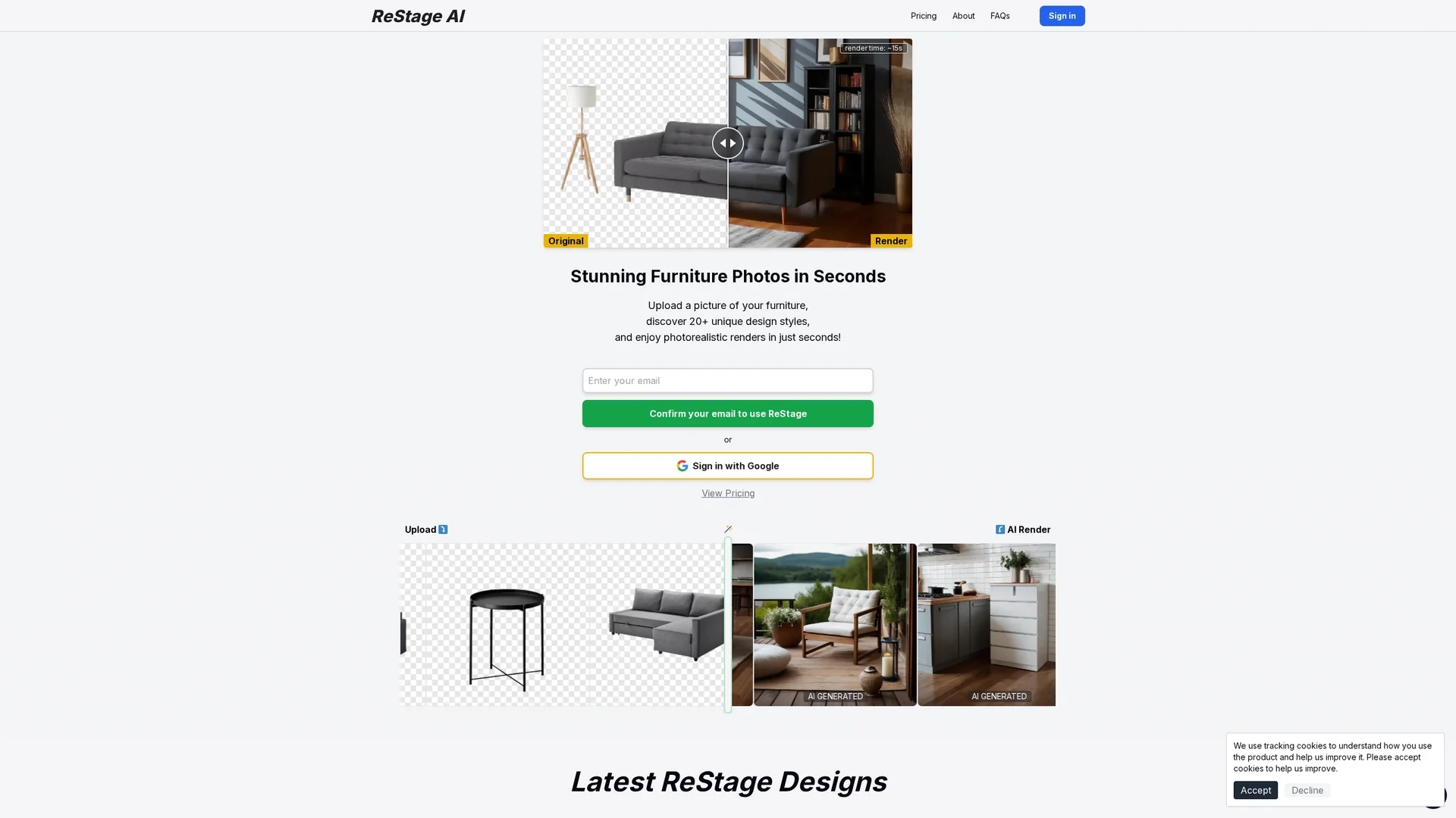 restage homepage