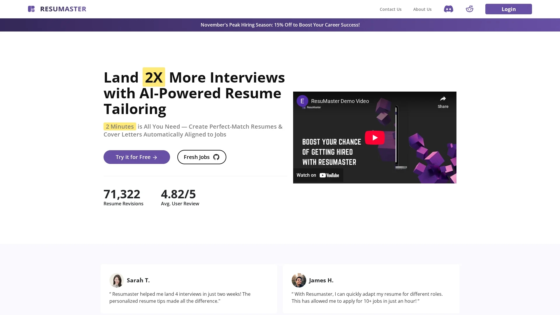 resumaster homepage