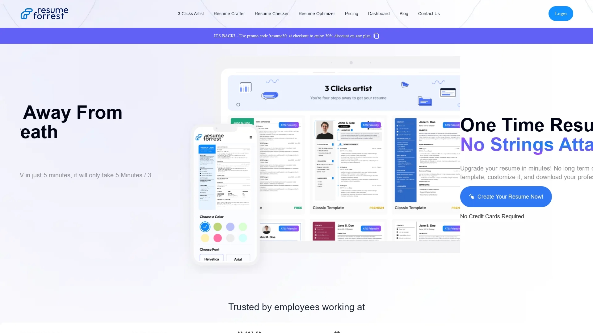 resumeforrest-v2-0 homepage