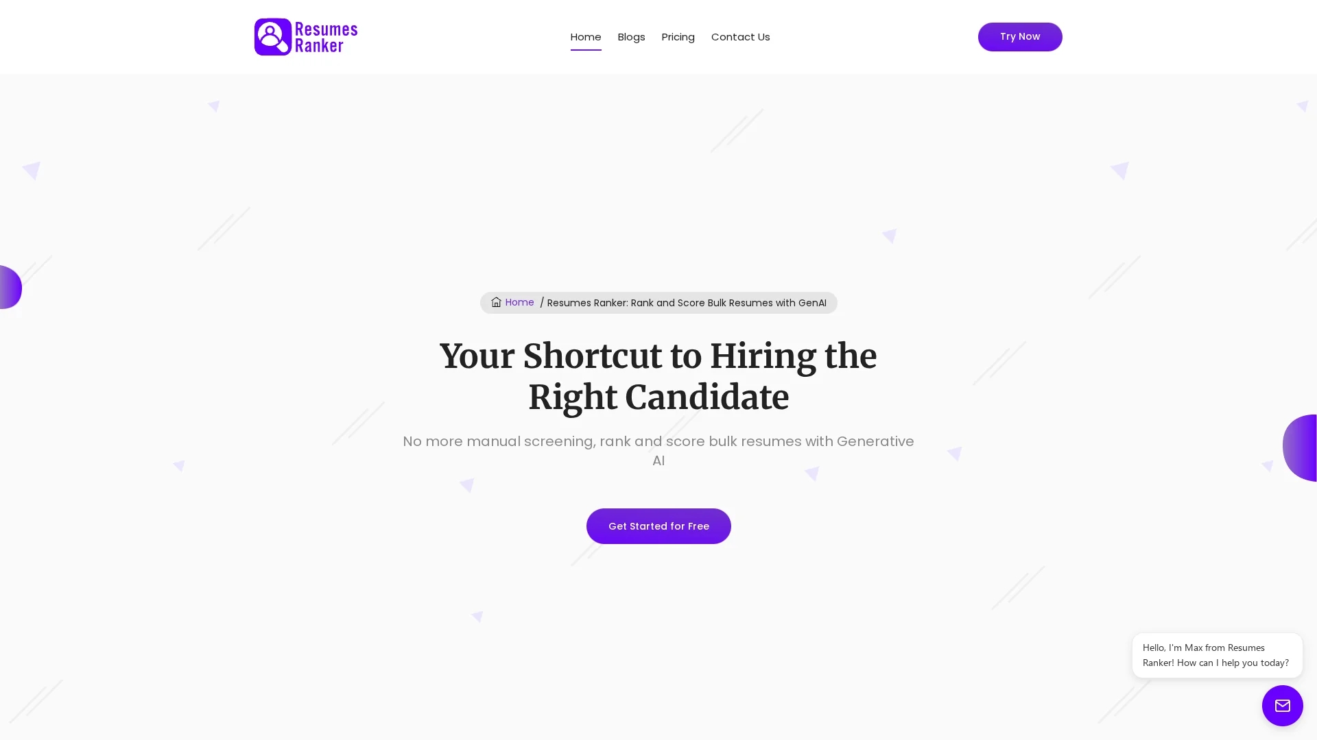 resumes-ranker homepage