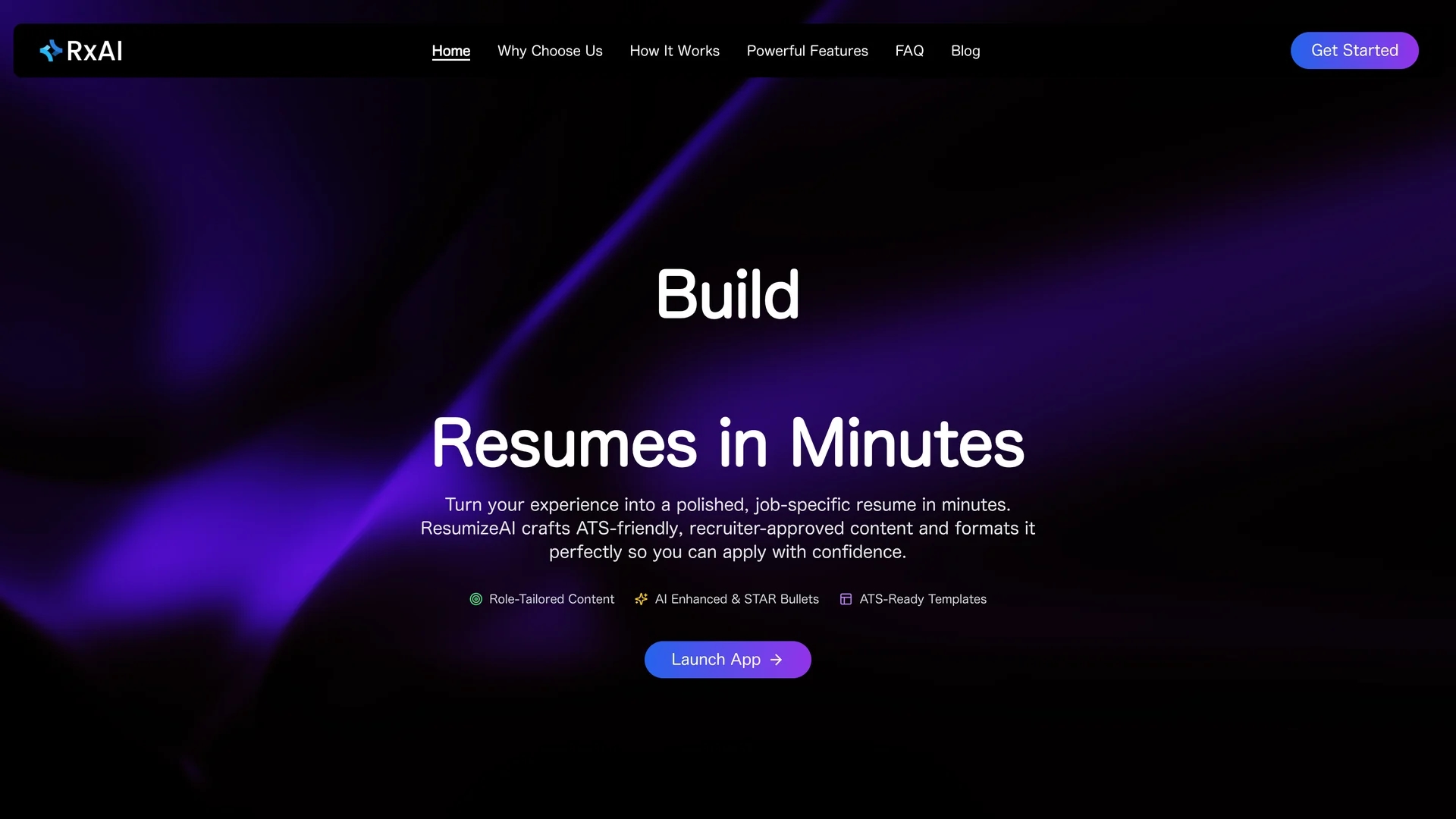 resumize-ai homepage