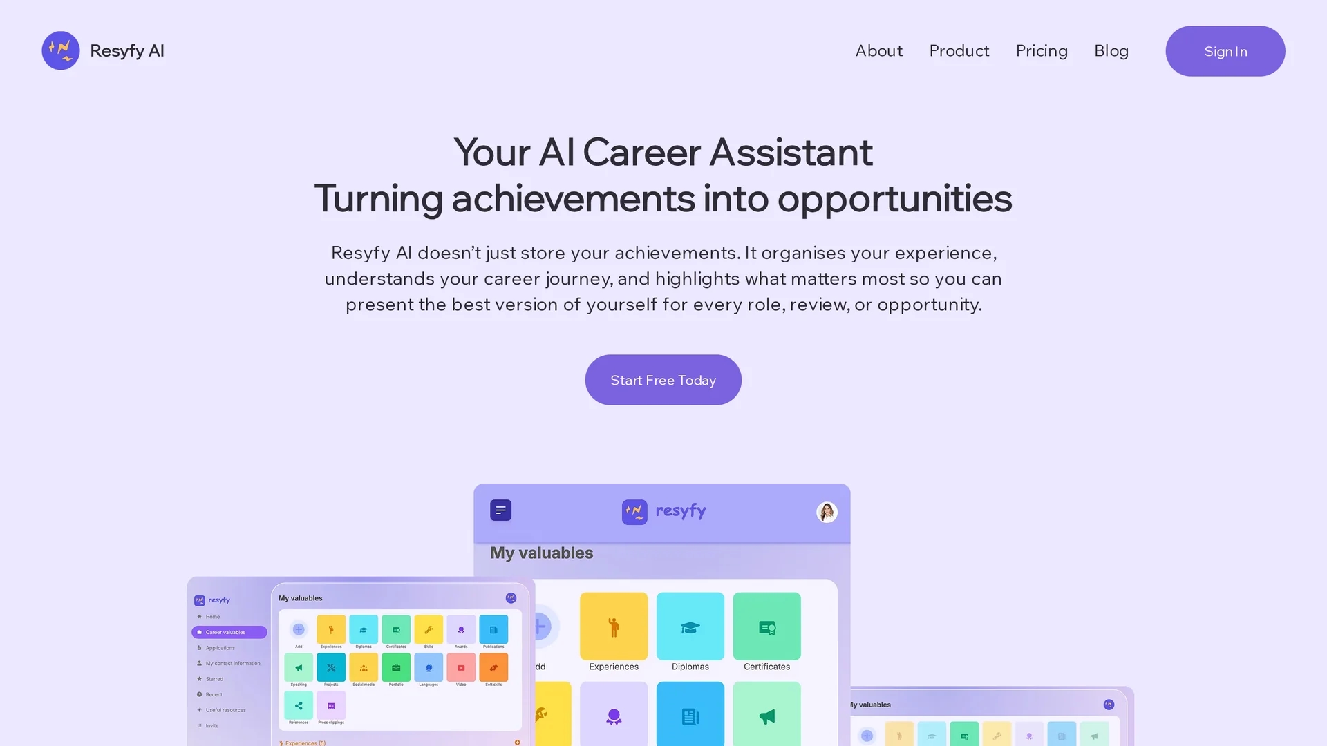 resyfy-ai homepage