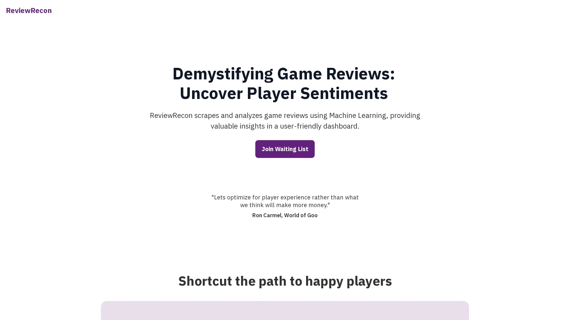 reviewrecon homepage