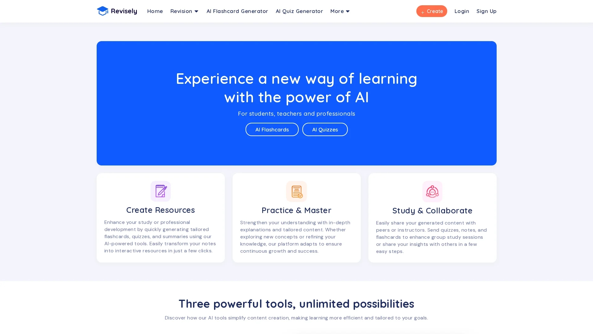 revisely homepage