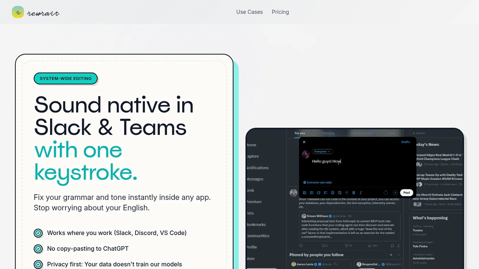 rewrait homepage