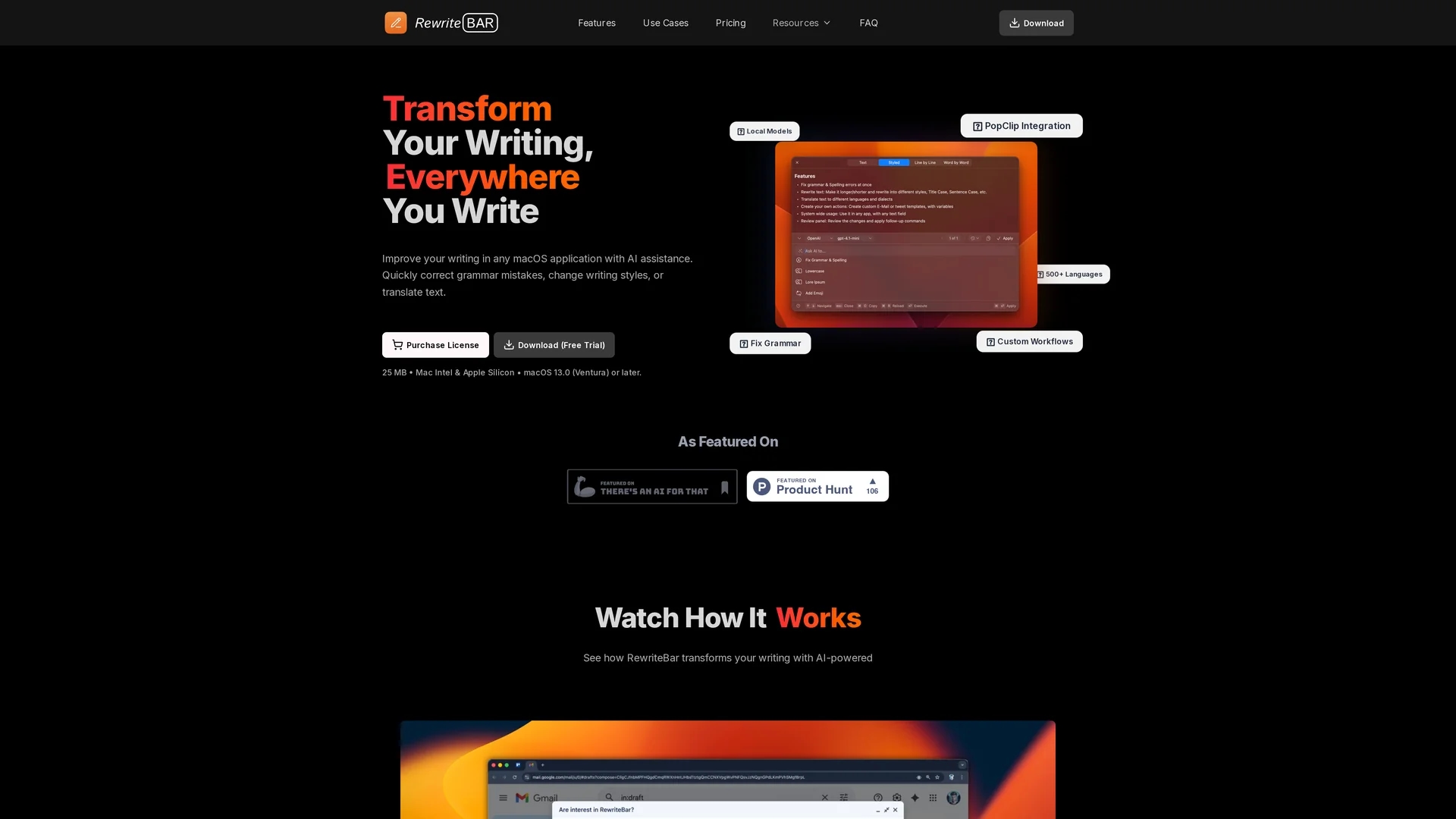 rewritebar homepage