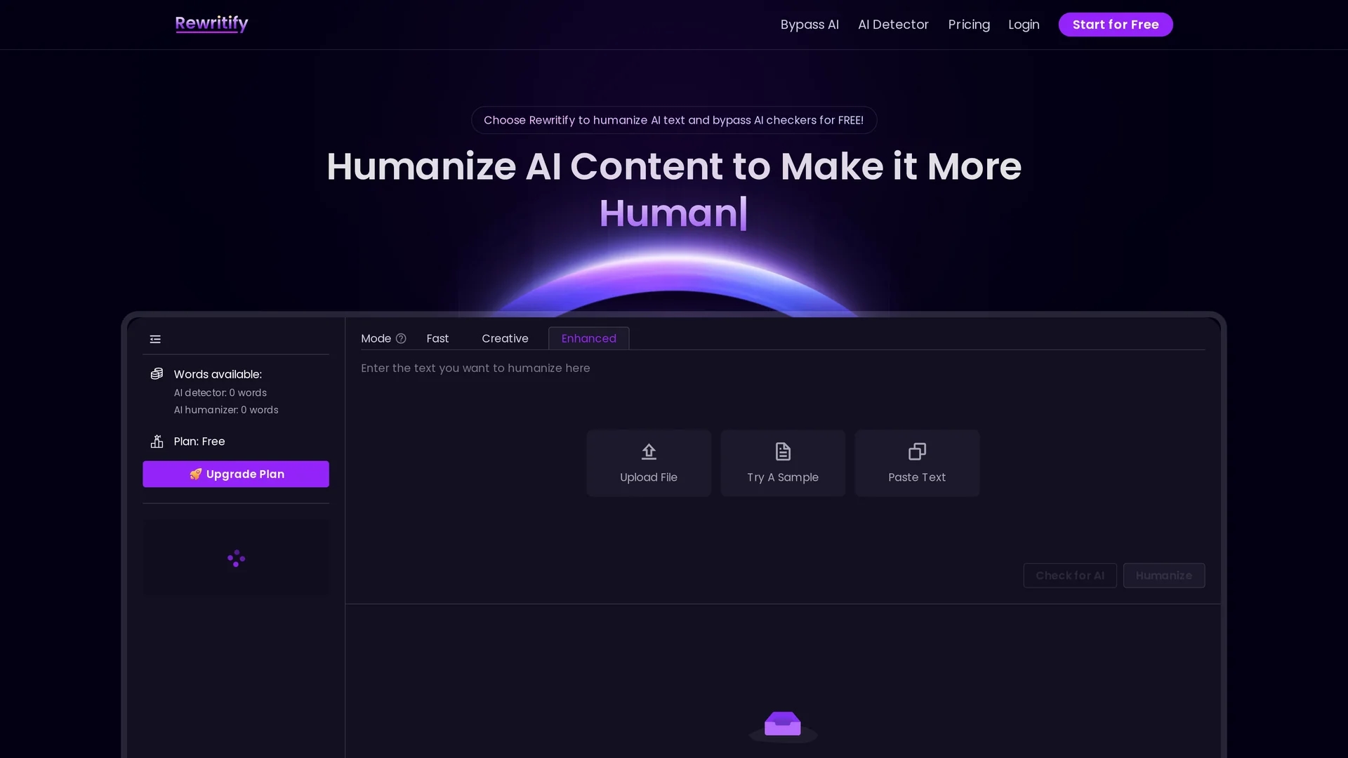 rewritify homepage