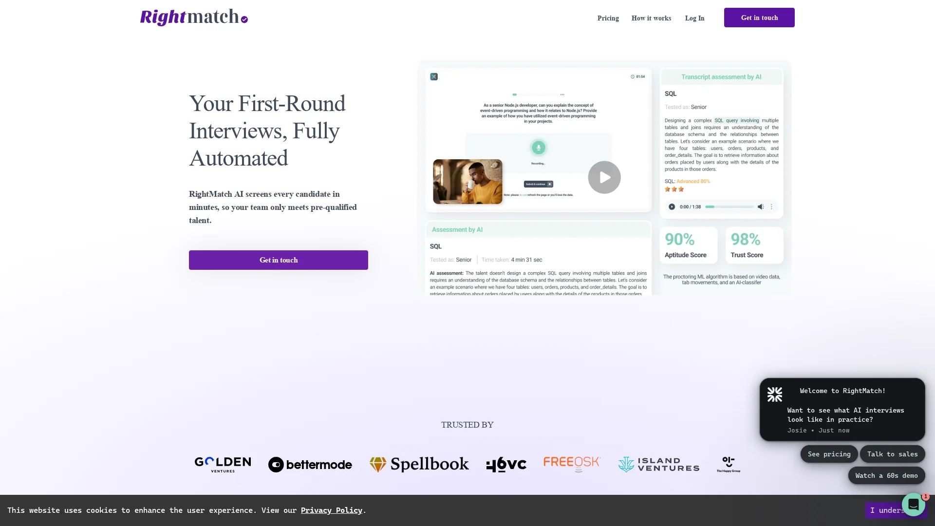 rightmatch-ai homepage