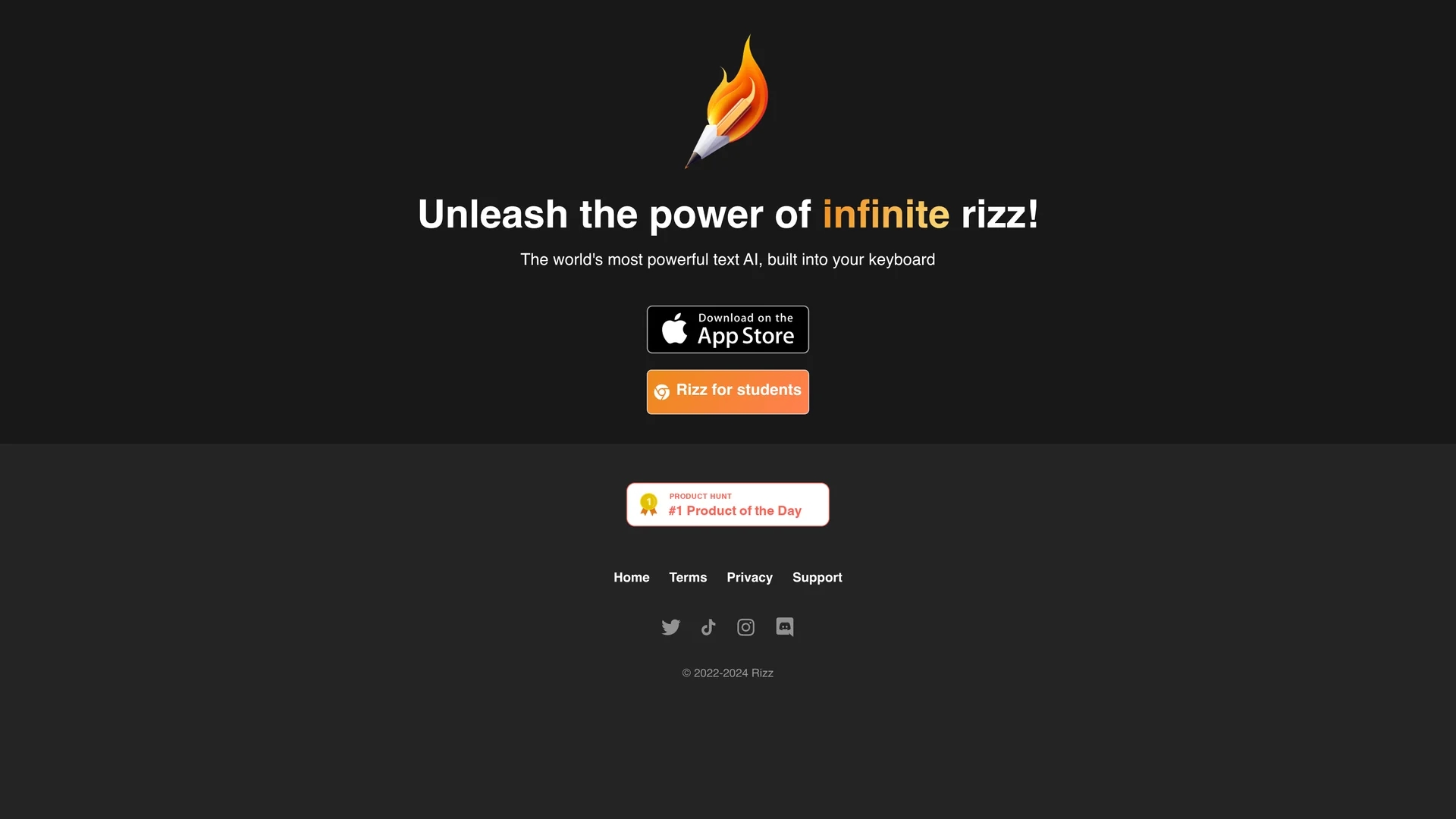 rizz homepage